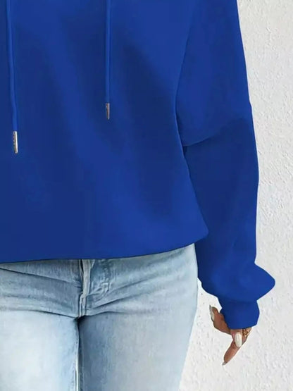 Full Size Off - Shoulder Drawstring Long Sleeve Top Plus Size - Rochelle's House LLC