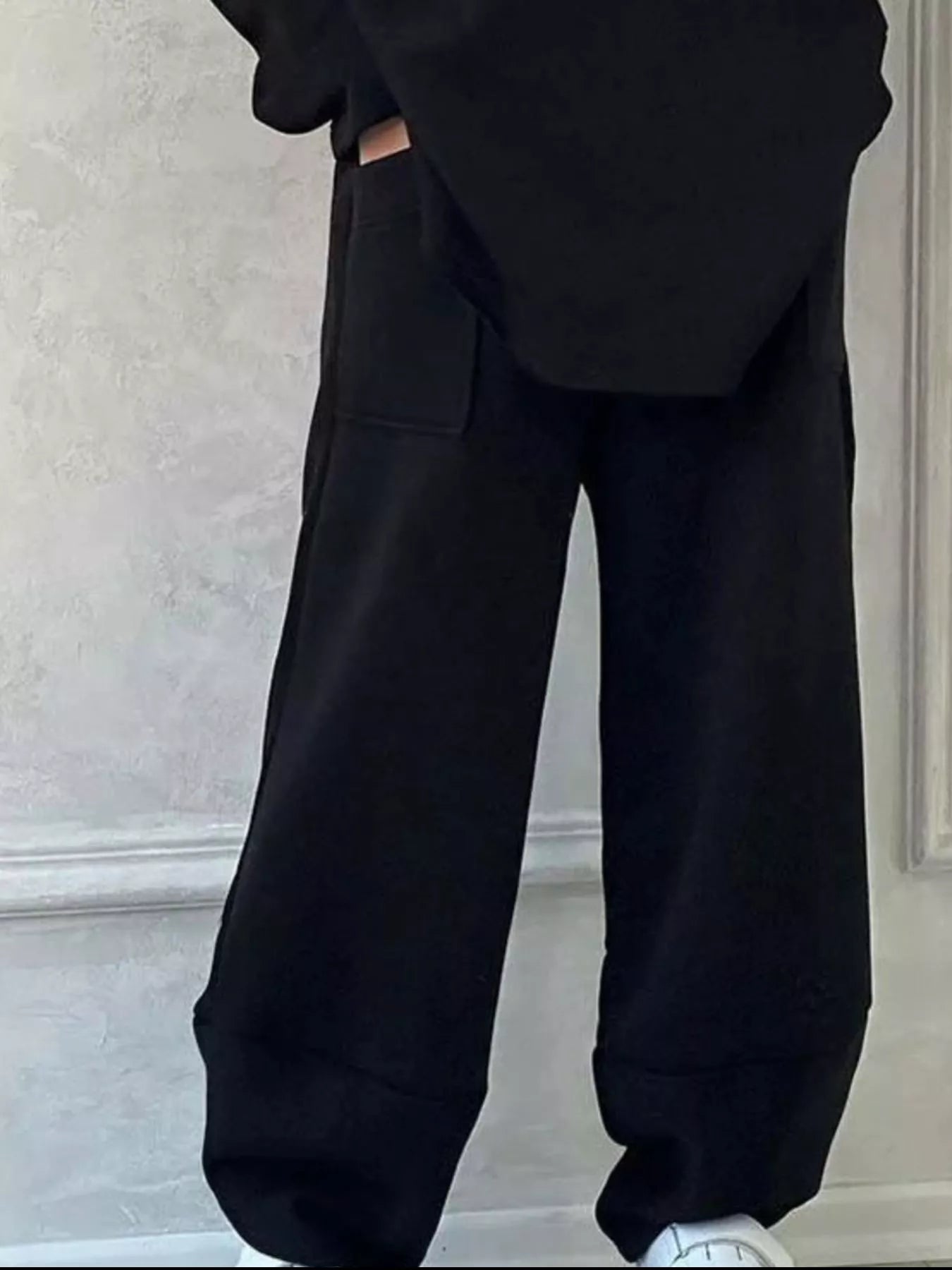 Full Size Oversized Round Neck Top and Pants Set Plus Size - Rochelle's House LLC