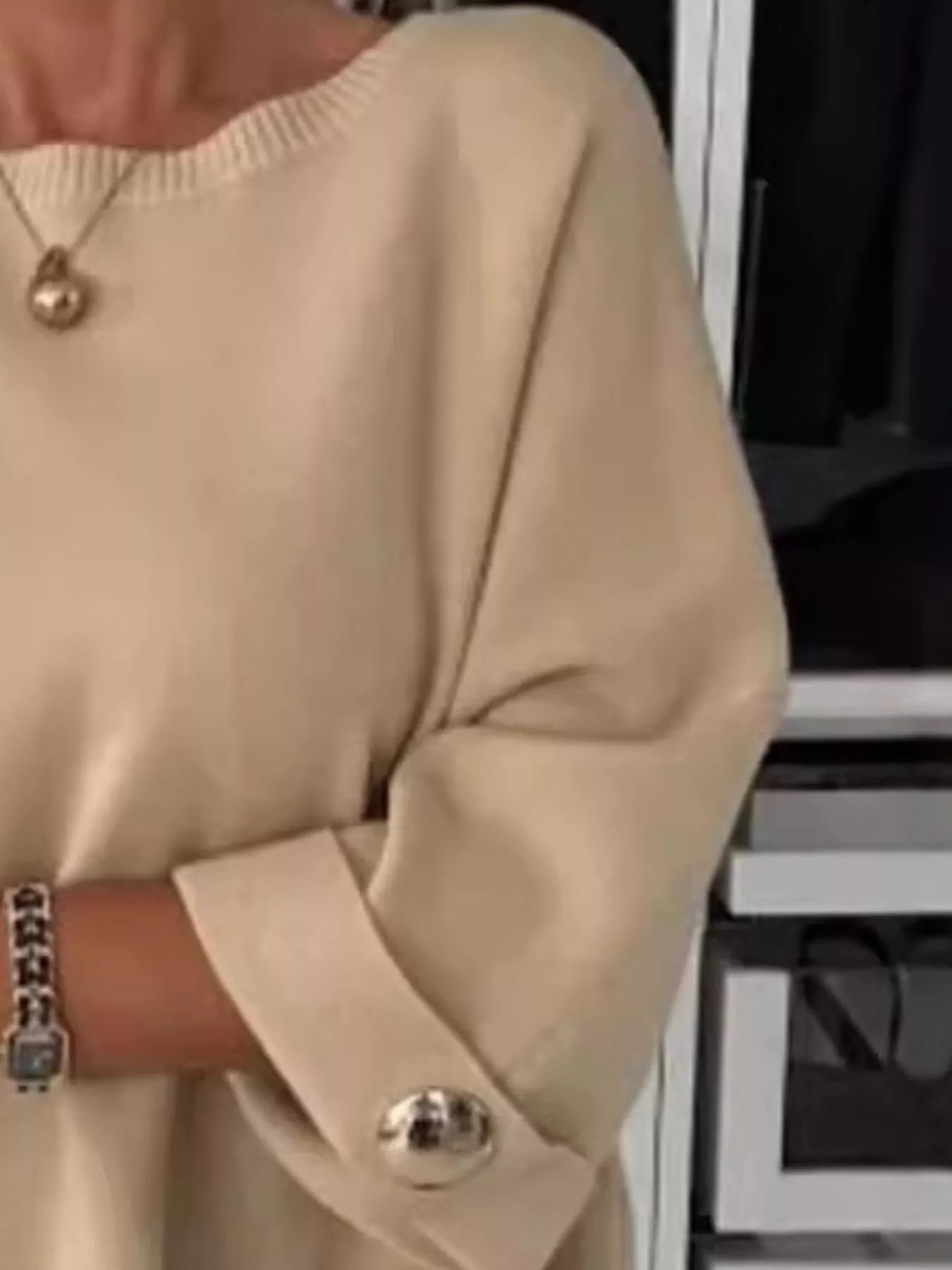 Full Size Round Neck Drop Shoulder Top with Ribbed Trim Plus Size - Rochelle's House LLC