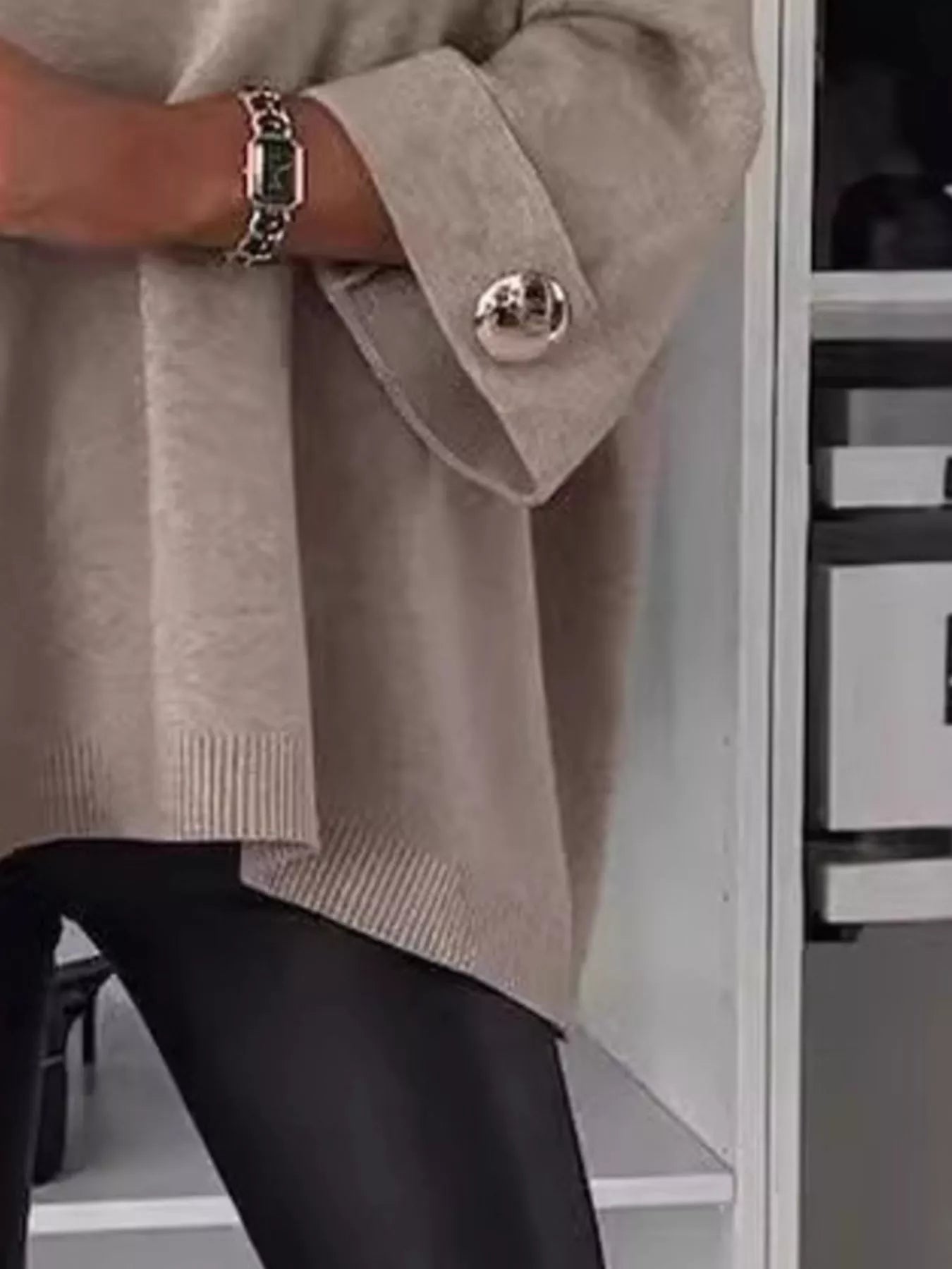 Full Size Round Neck Drop Shoulder Top with Ribbed Trim Plus Size - Rochelle's House LLC