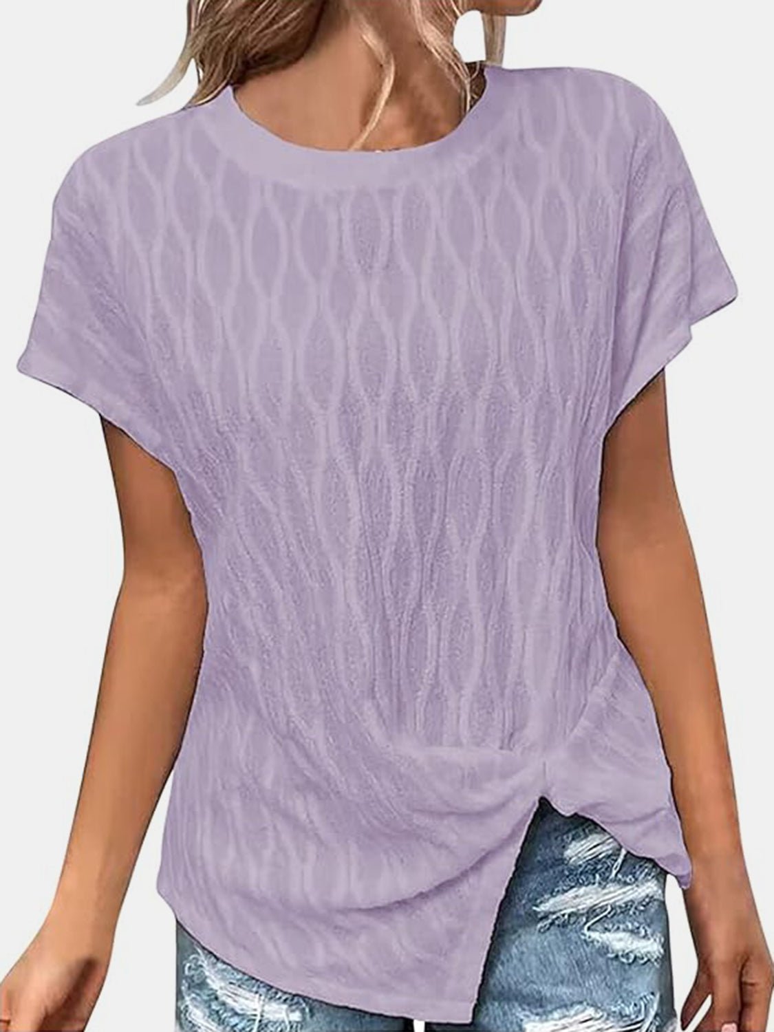 Full Size Round Neck Short Sleeve T-Shirt - Rochelle's House LLC