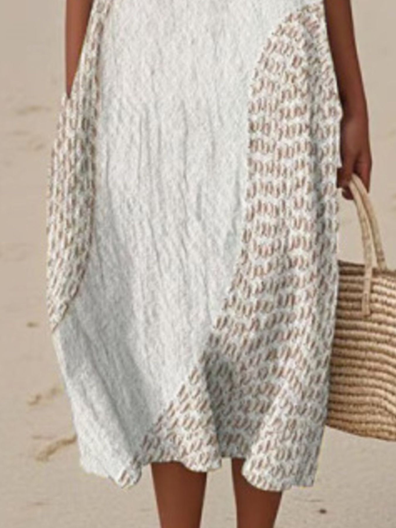 Full Size Round Neck Sleeveless Casual Midi Dress Plus Size - Rochelle's House LLC