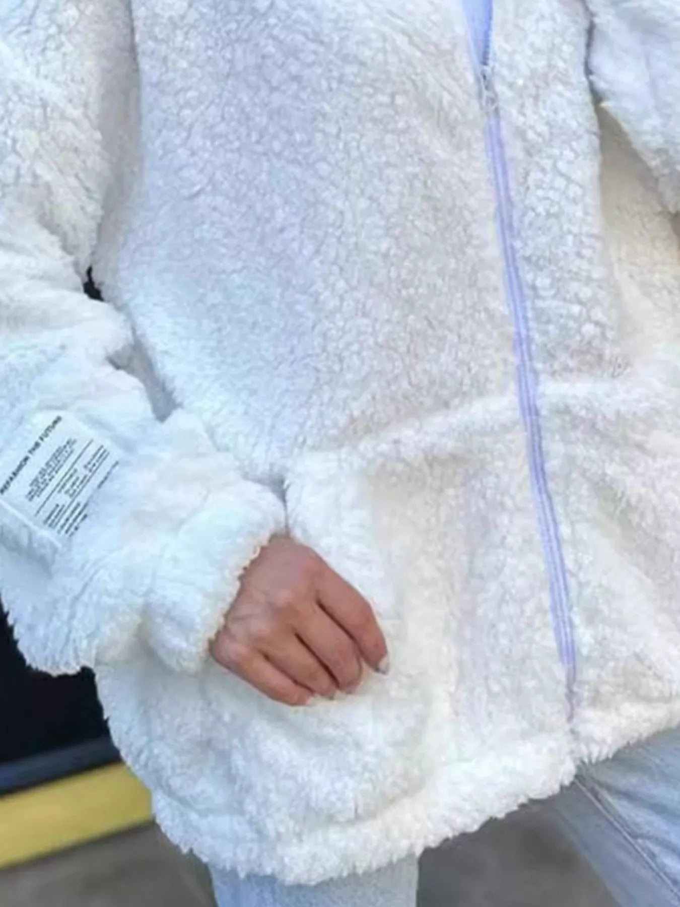 Full Size Sherpa Fleece Zip - Up Jacket Plus Size - Rochelle's House LLC