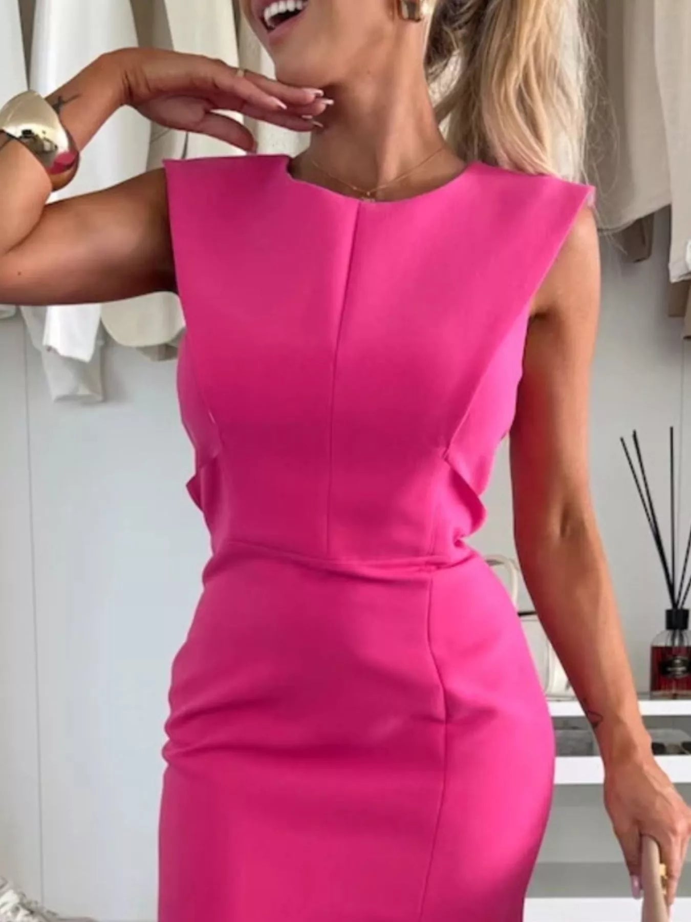 Lifestyle image of product styled for a chic daytime look