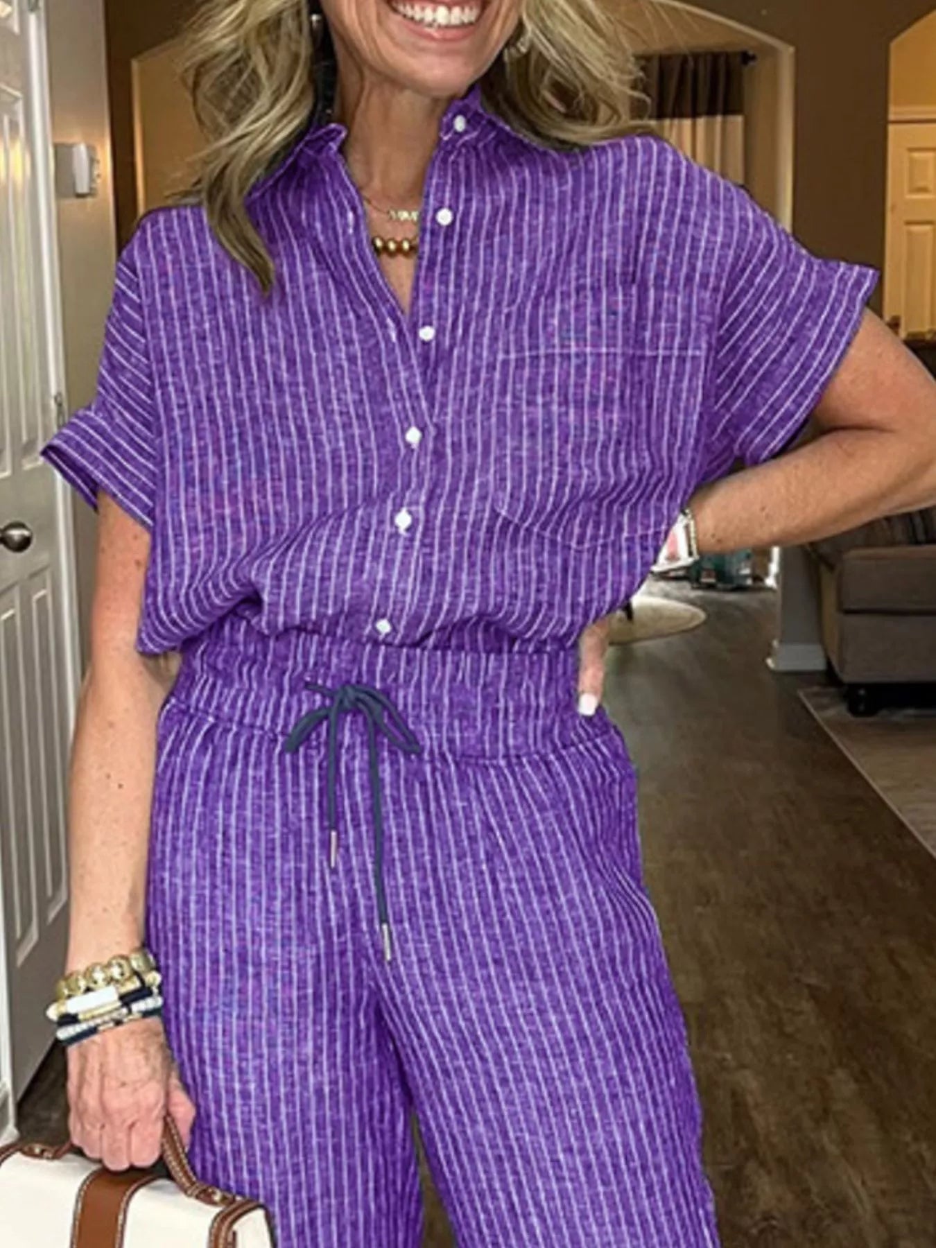 Lifestyle image of product styled for a chic daytime look