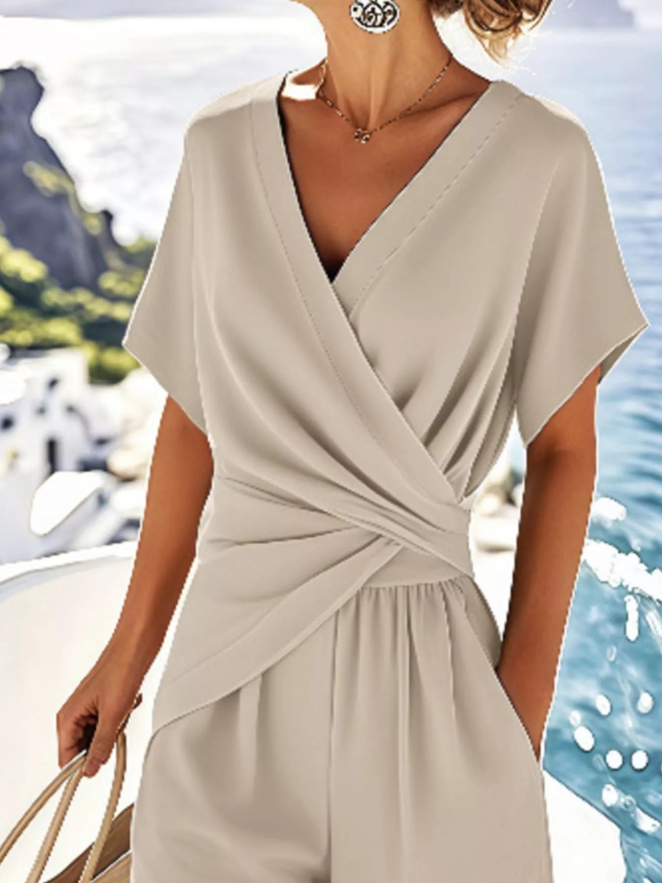 Back view of product with easy, flowy drape