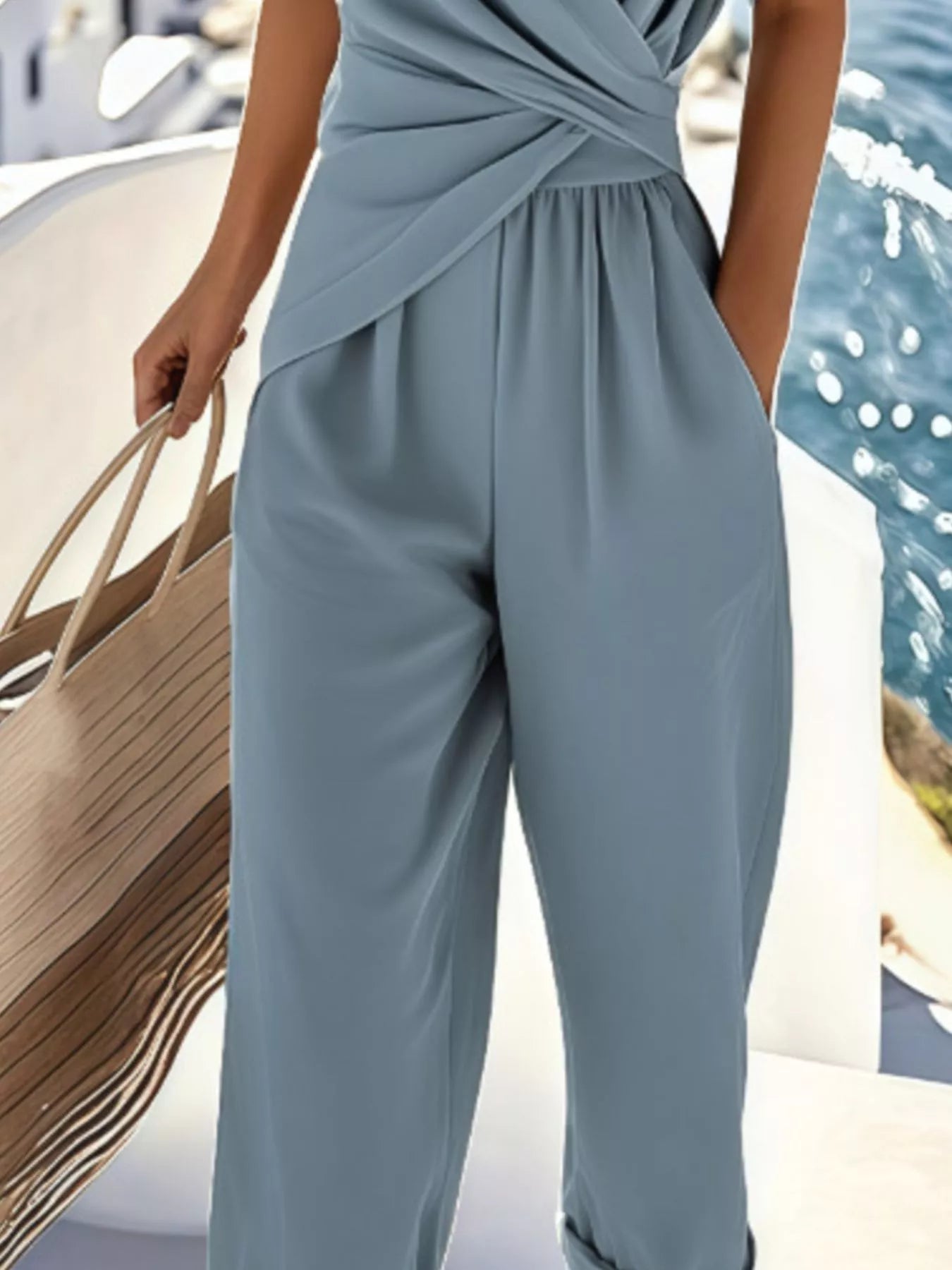 Lifestyle image of product styled for a chic daytime look