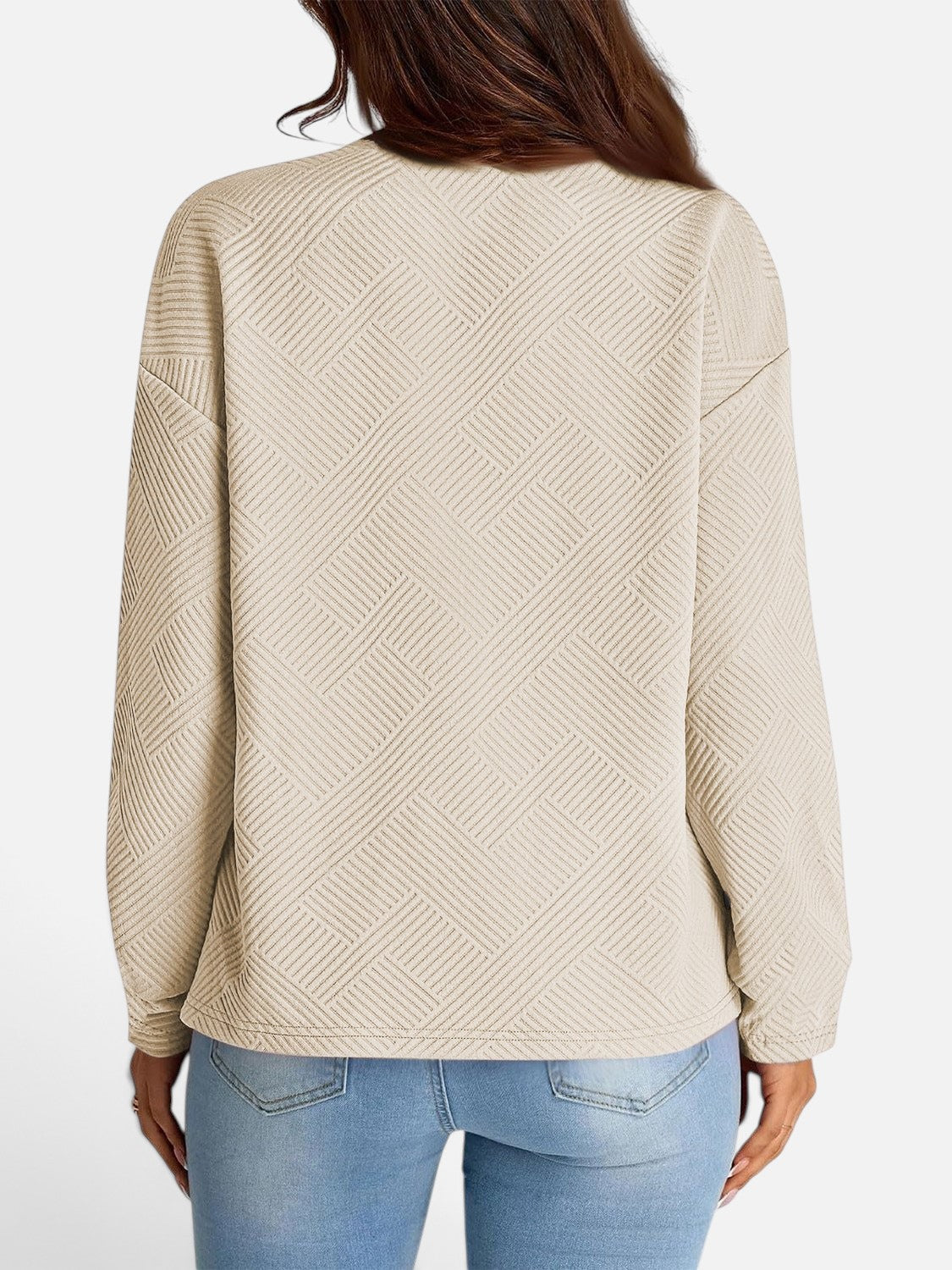 Back view of product with easy, flowy drape