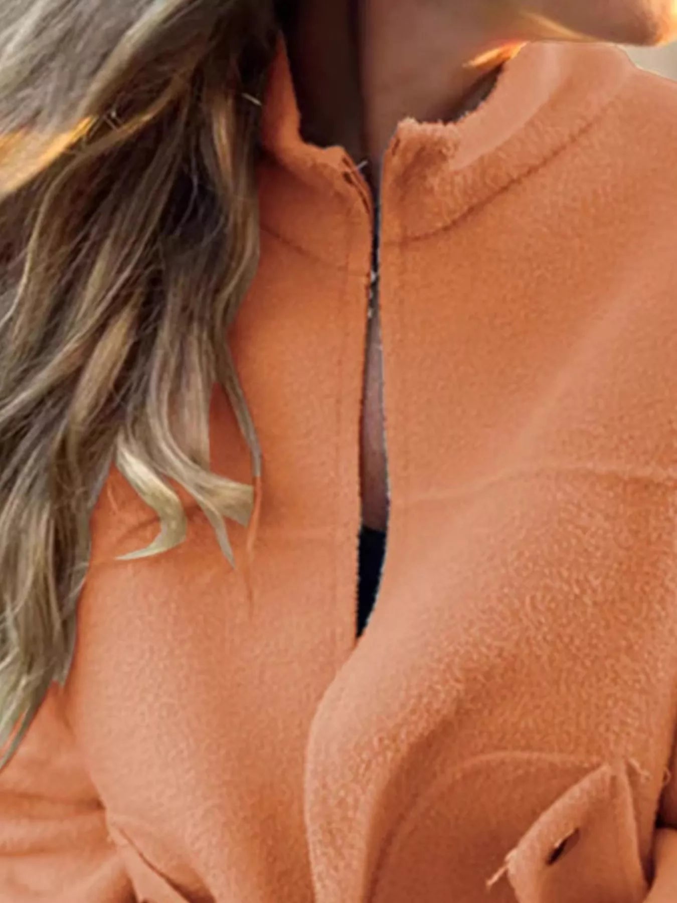 Full Size Textured Knit Zip Up Outerwear Plus Size - Rochelle's House LLC