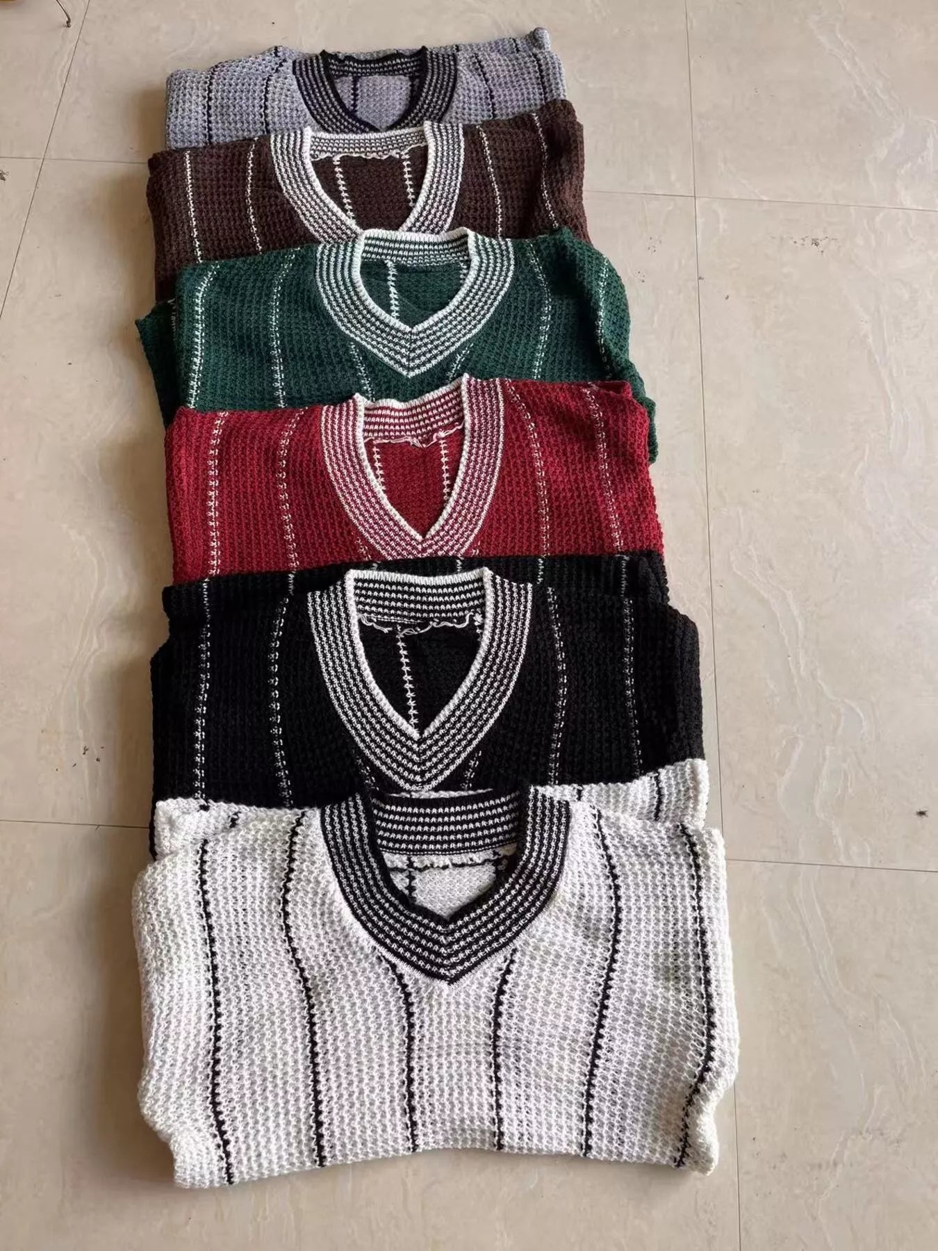 Full Size V - Neck Textured Knit Sweater Plus Size - Rochelle's House LLC