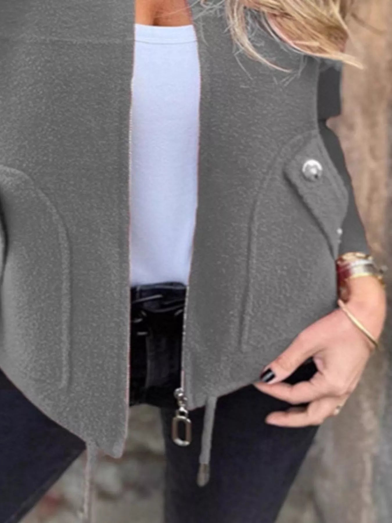 Lifestyle image of product styled for a chic daytime look