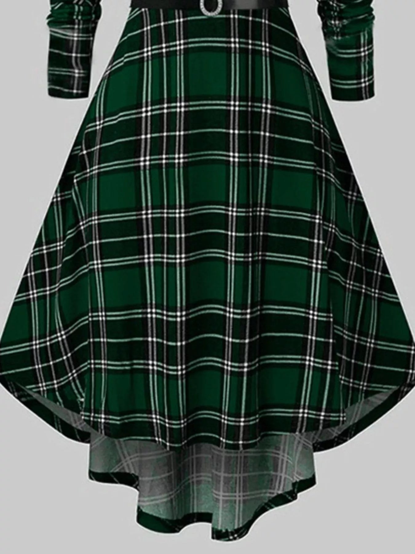 Fuzzy Trim Long Sleeve Christmas Dress - Rochelle's House LLC