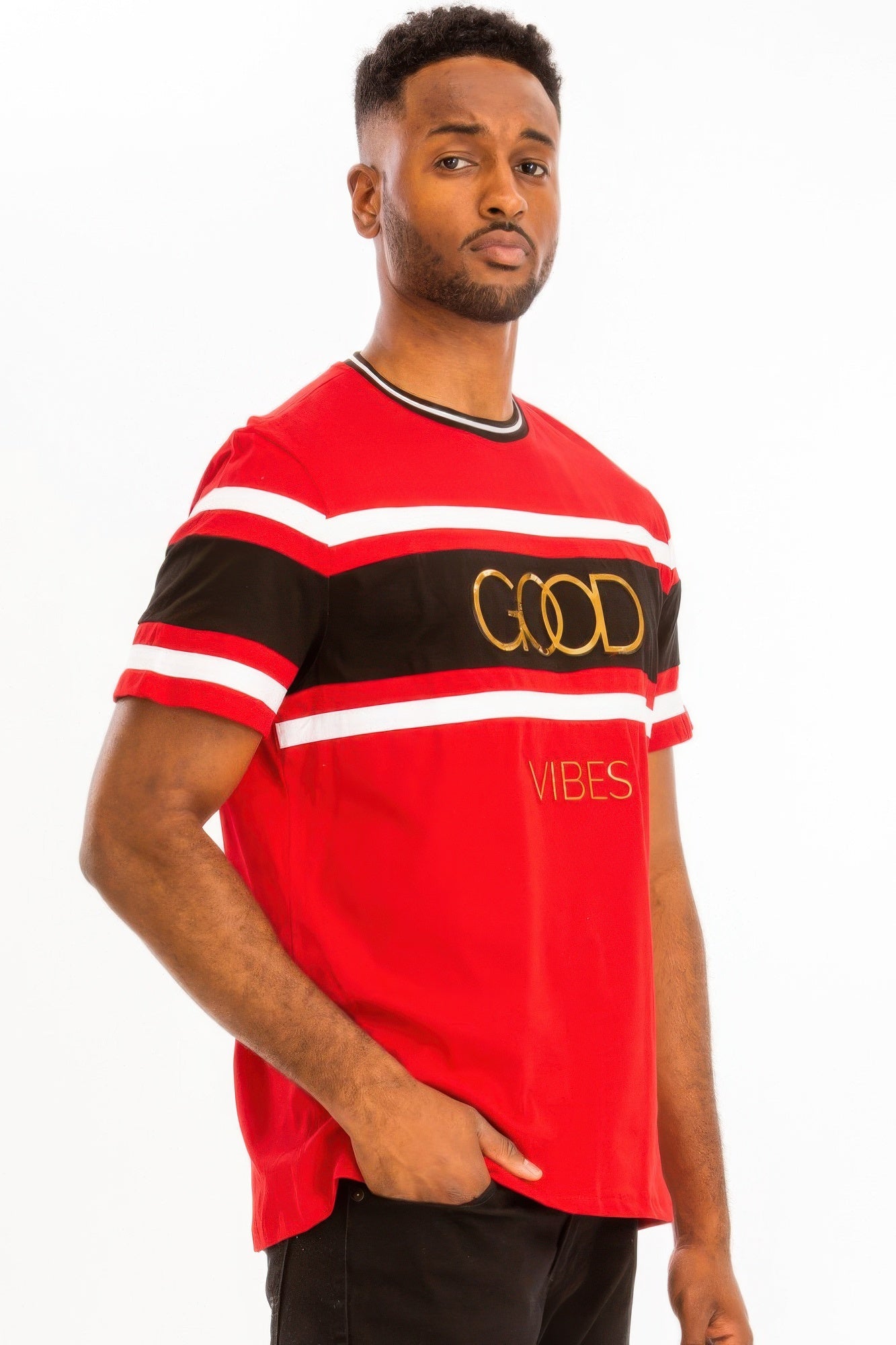 Back view of product with easy, flowy drape