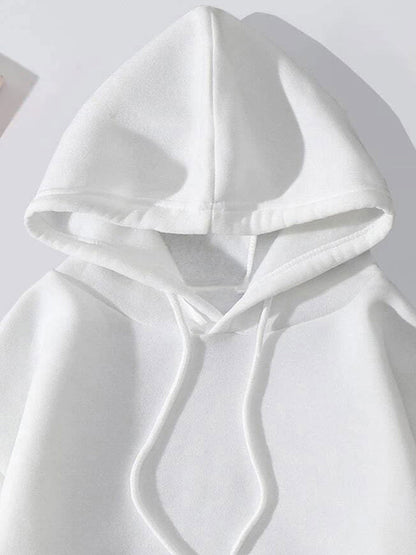 Graphic Drawstring Hoodie with Pocket - Rochelle's House LLC