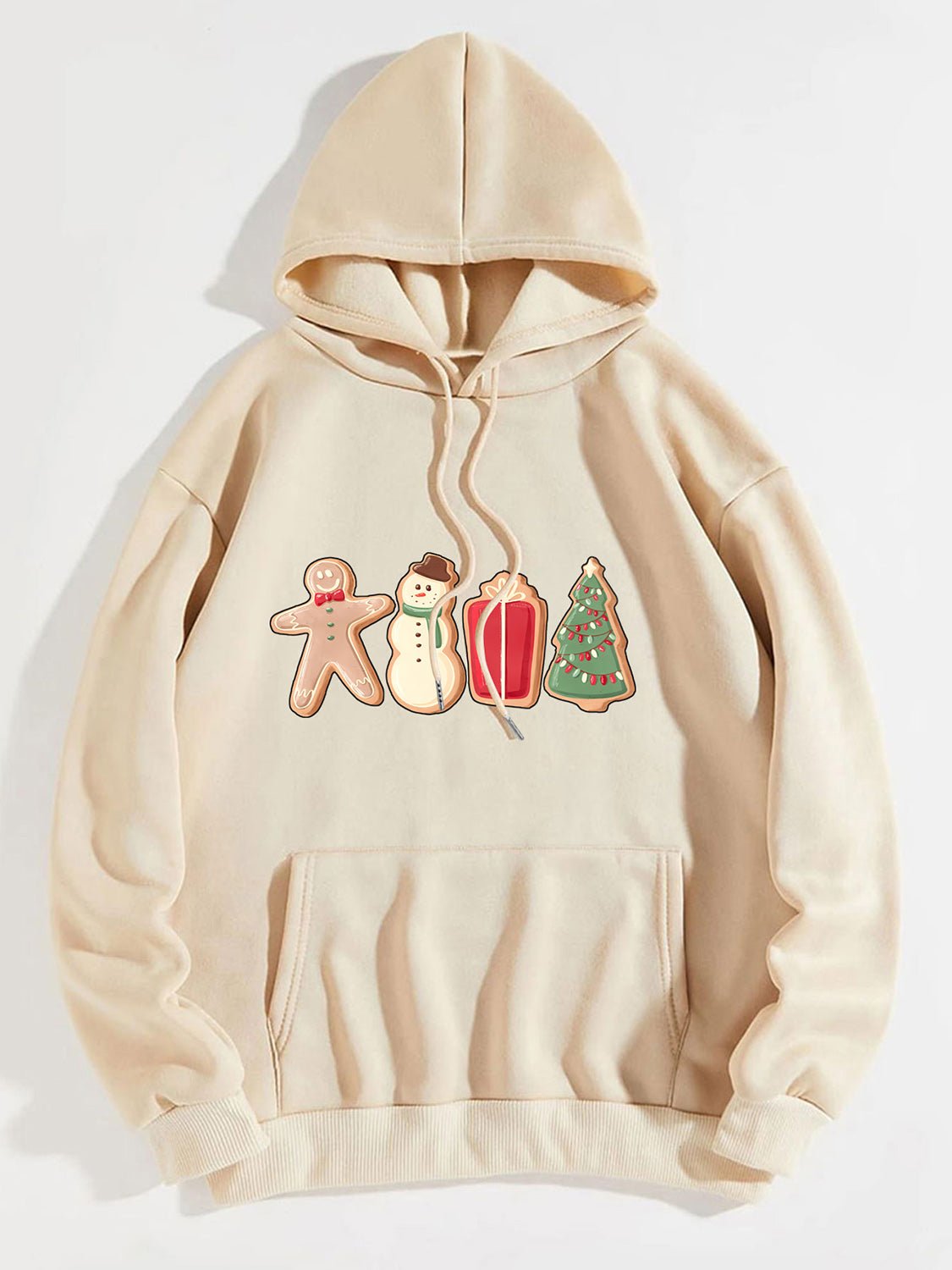 Graphic Drawstring Hoodie with Pocket - Rochelle's House LLC