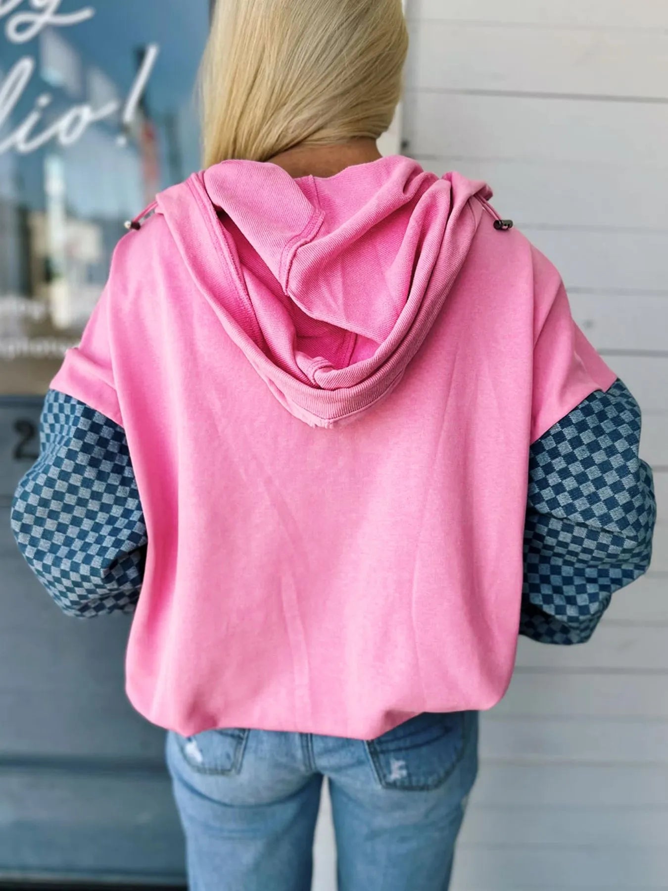 Back view of product with easy, flowy drape