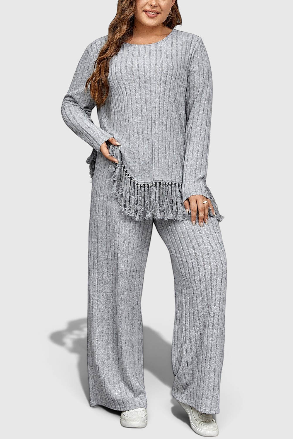 Side view of product highlighting flattering shape and movement