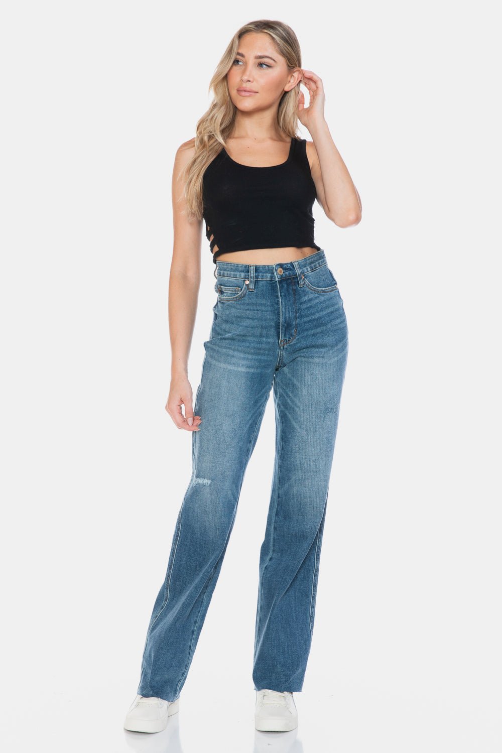 Lifestyle image of product styled for a chic daytime look