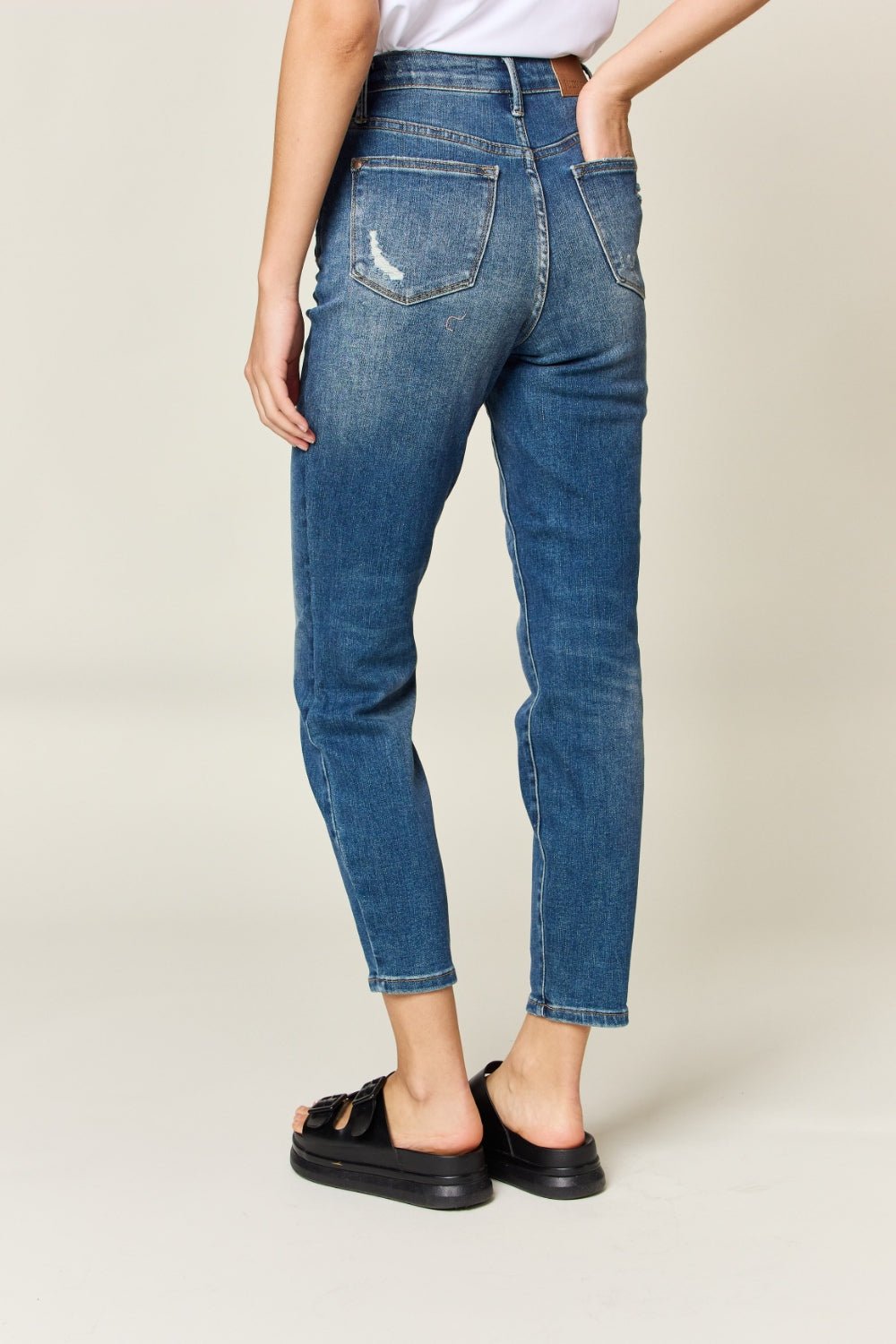 Judy Blue Full Size Tummy Control High Waist Slim Jeans - Rochelle's House LLC