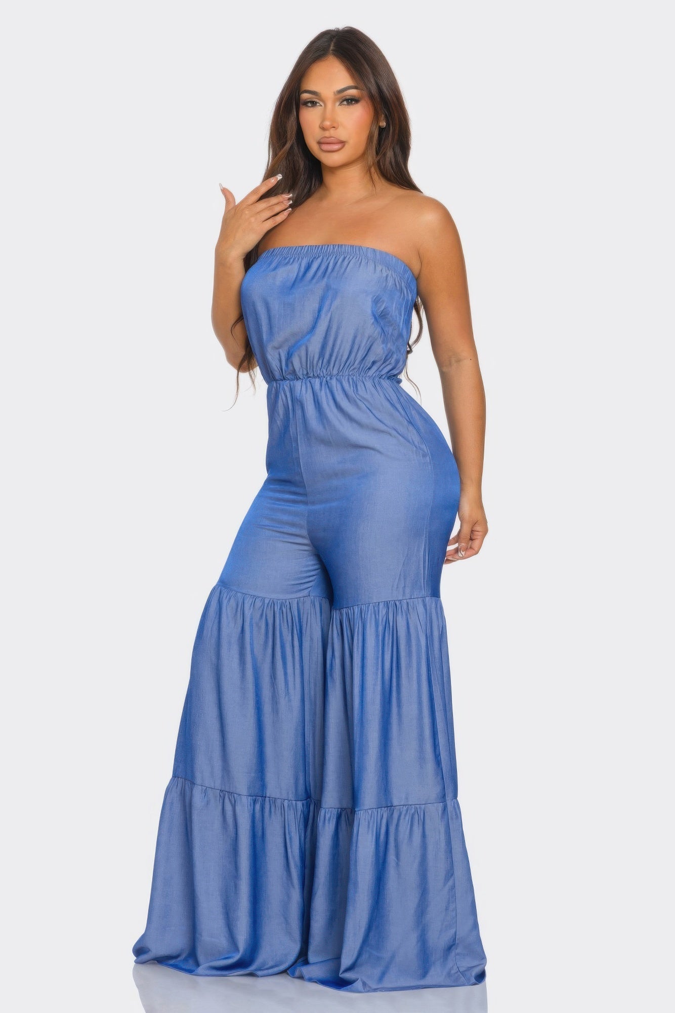 Back view of product with easy, flowy drape