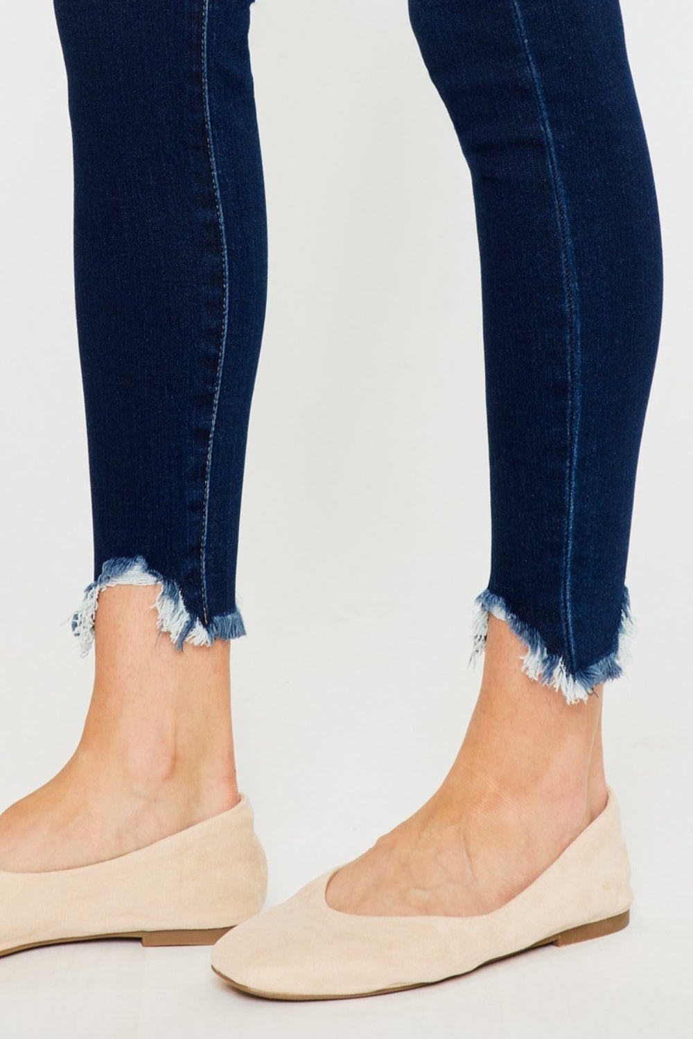 Kancan Full Size High Rise Frayed Ankle Skinny Jeans - Rochelle's House LLC