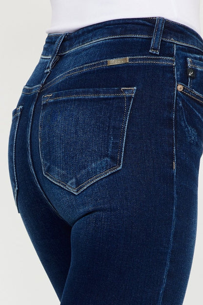 Kancan Full Size High Rise Frayed Ankle Skinny Jeans - Rochelle's House LLC