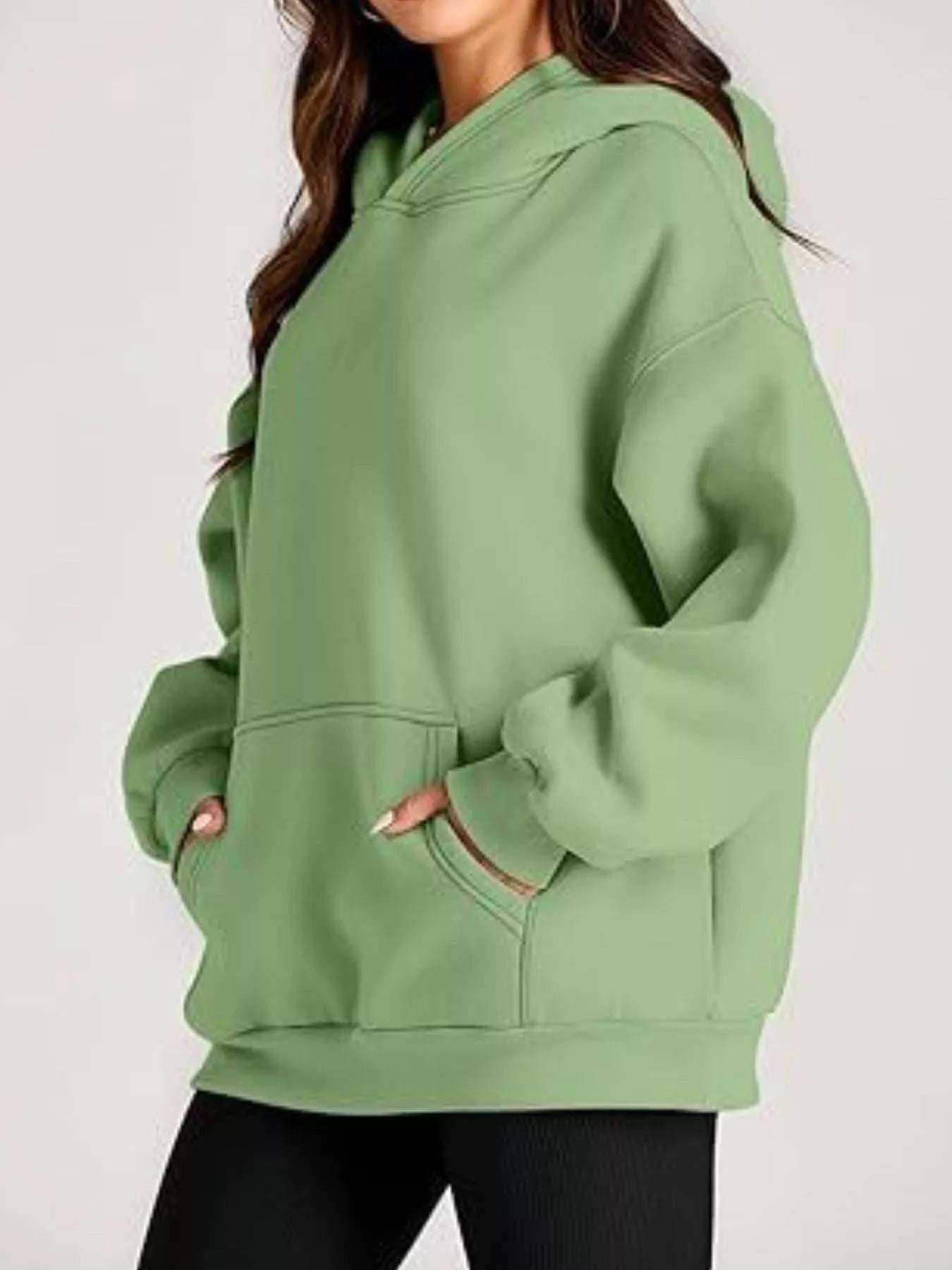 Kangaroo Pocket Long Sleeve Hoodie - Rochelle's House LLC