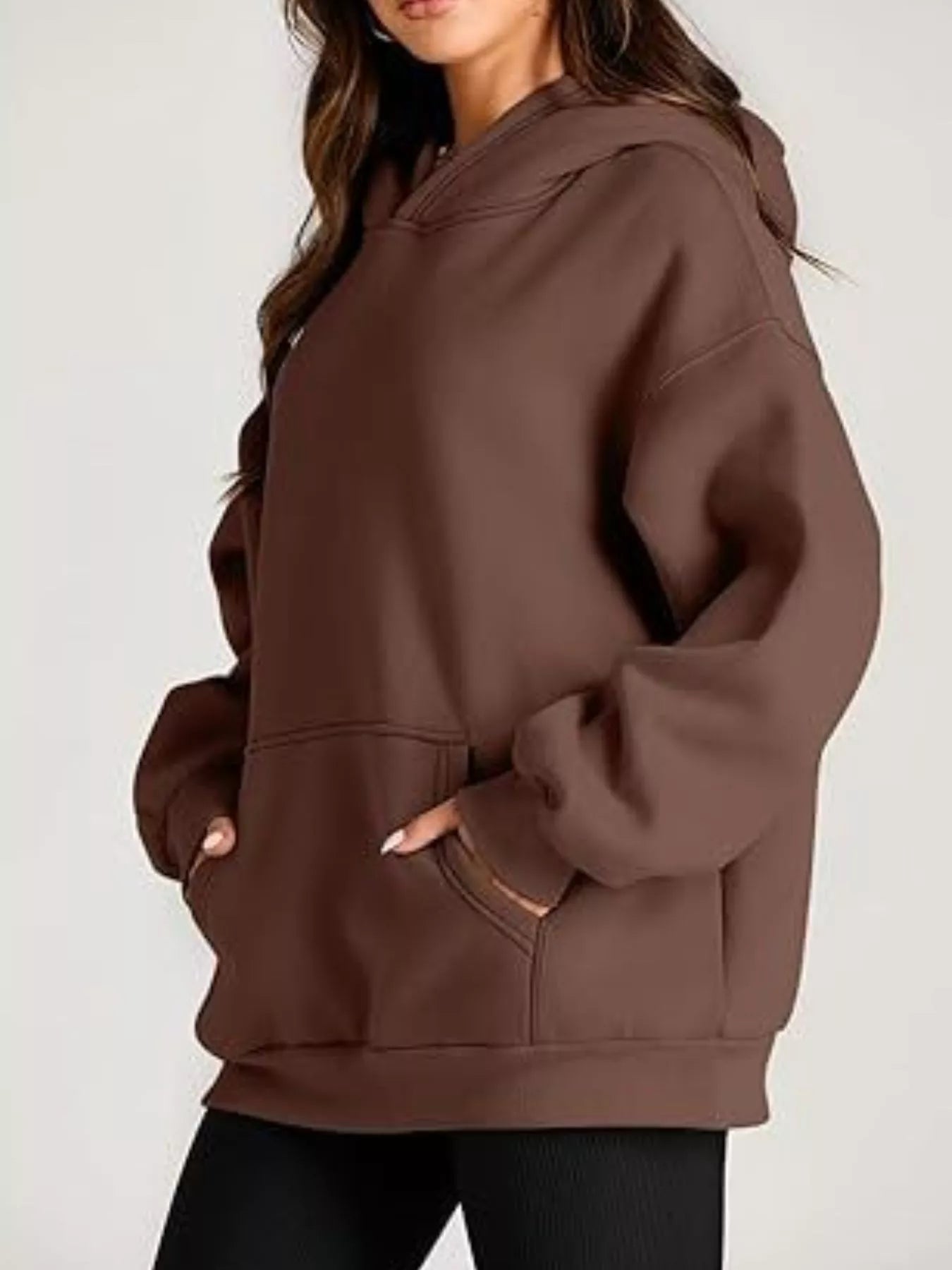 Kangaroo Pocket Long Sleeve Hoodie - Rochelle's House LLC
