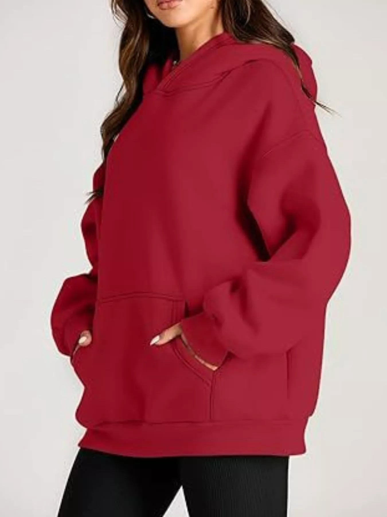 Kangaroo Pocket Long Sleeve Hoodie - Rochelle's House LLC