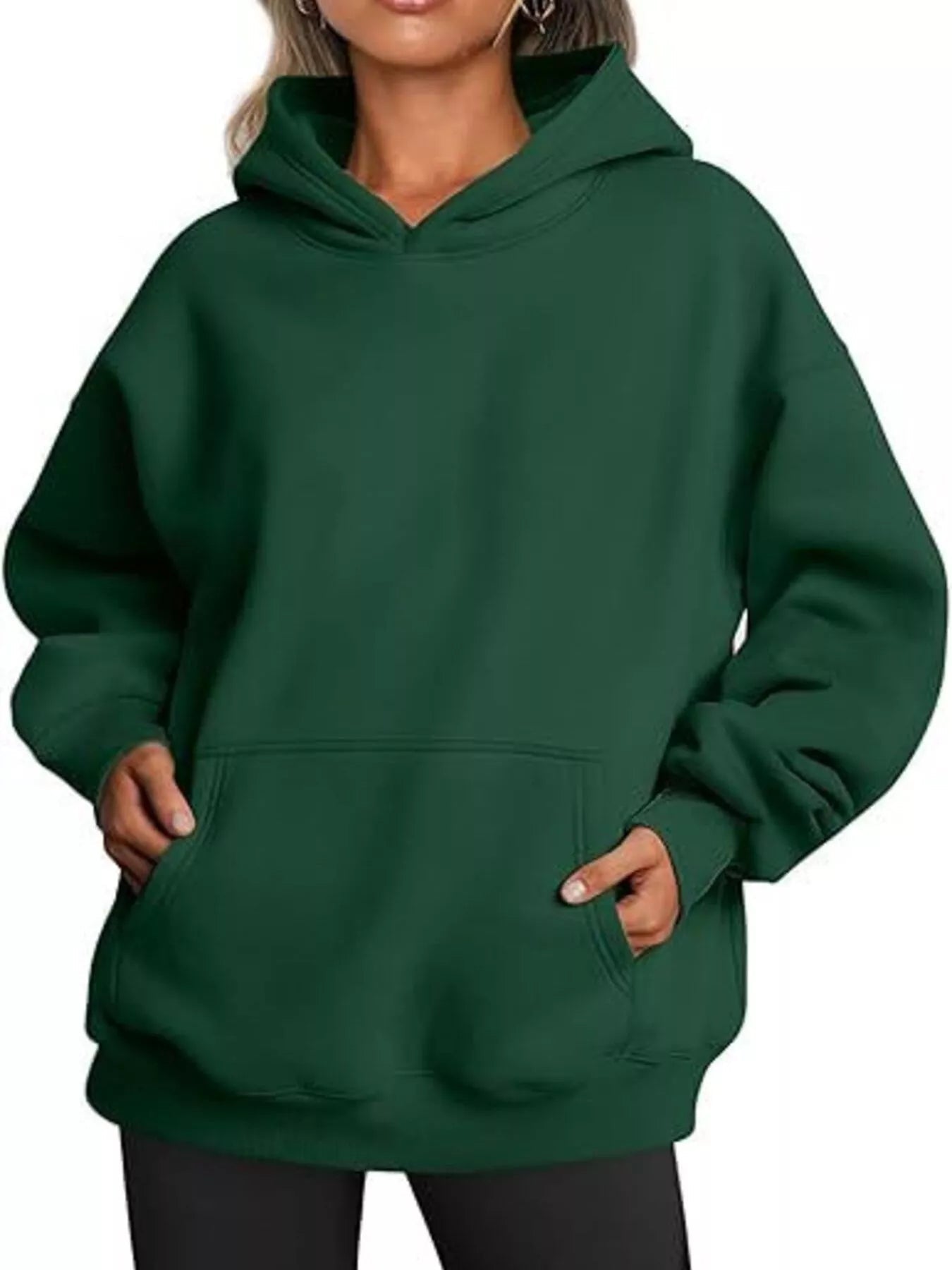 Kangaroo Pocket Long Sleeve Hoodie - Rochelle's House LLC