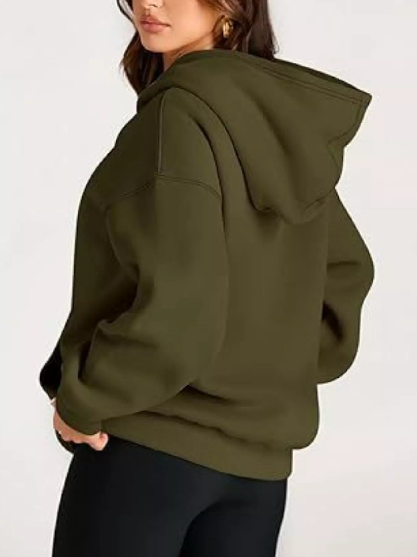 Kangaroo Pocket Long Sleeve Hoodie - Rochelle's House LLC