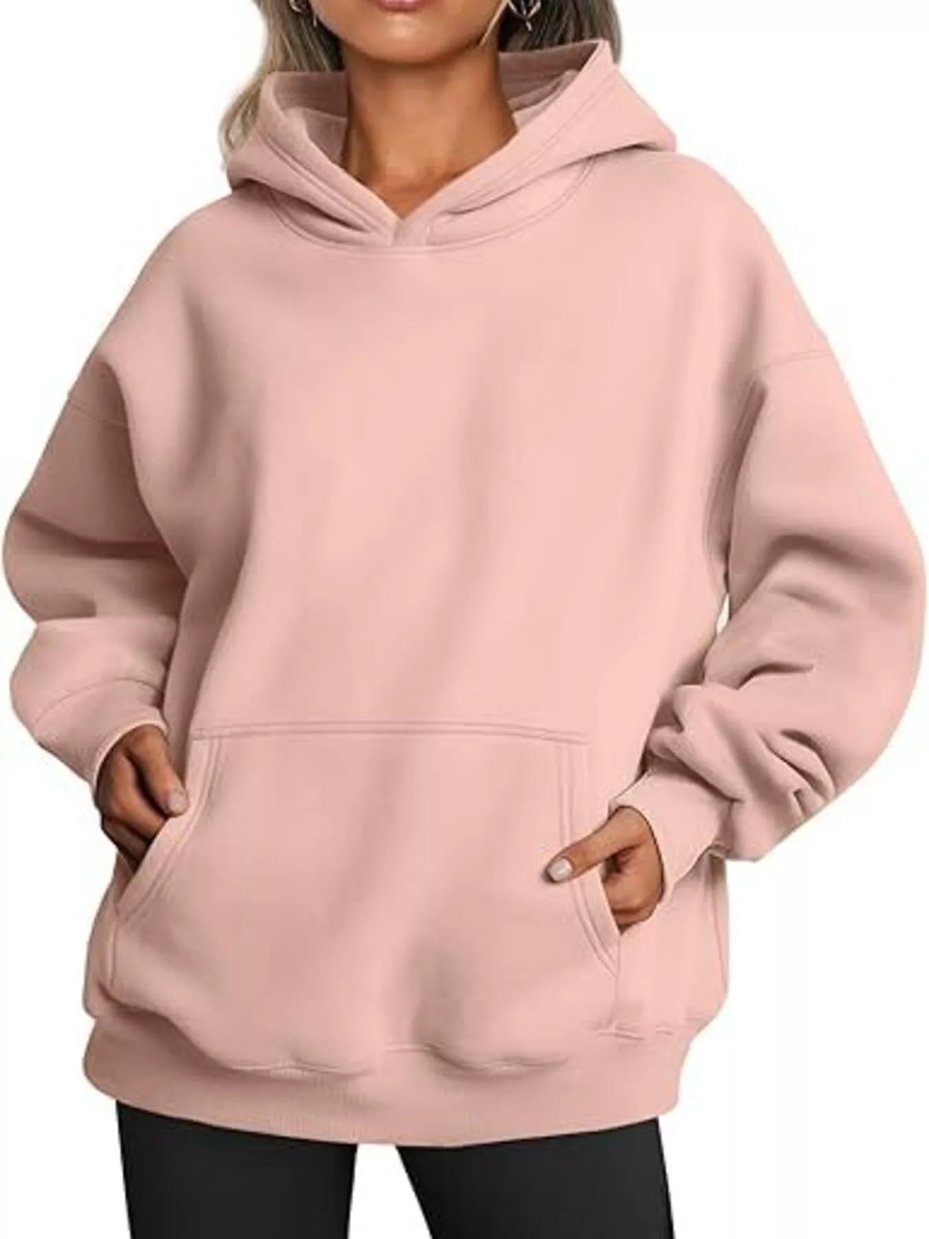 Kangaroo Pocket Long Sleeve Hoodie - Rochelle's House LLC