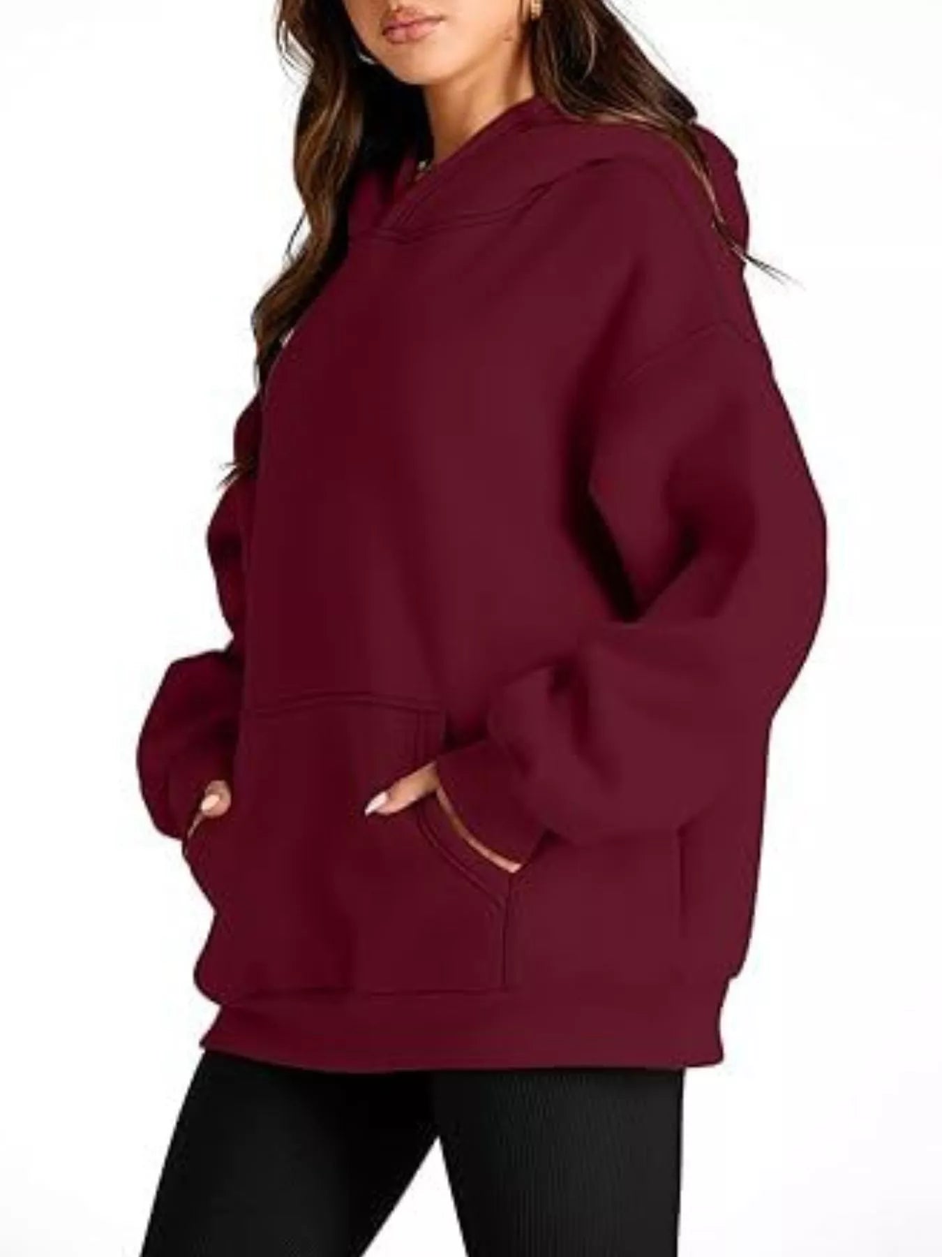 Kangaroo Pocket Long Sleeve Hoodie - Rochelle's House LLC