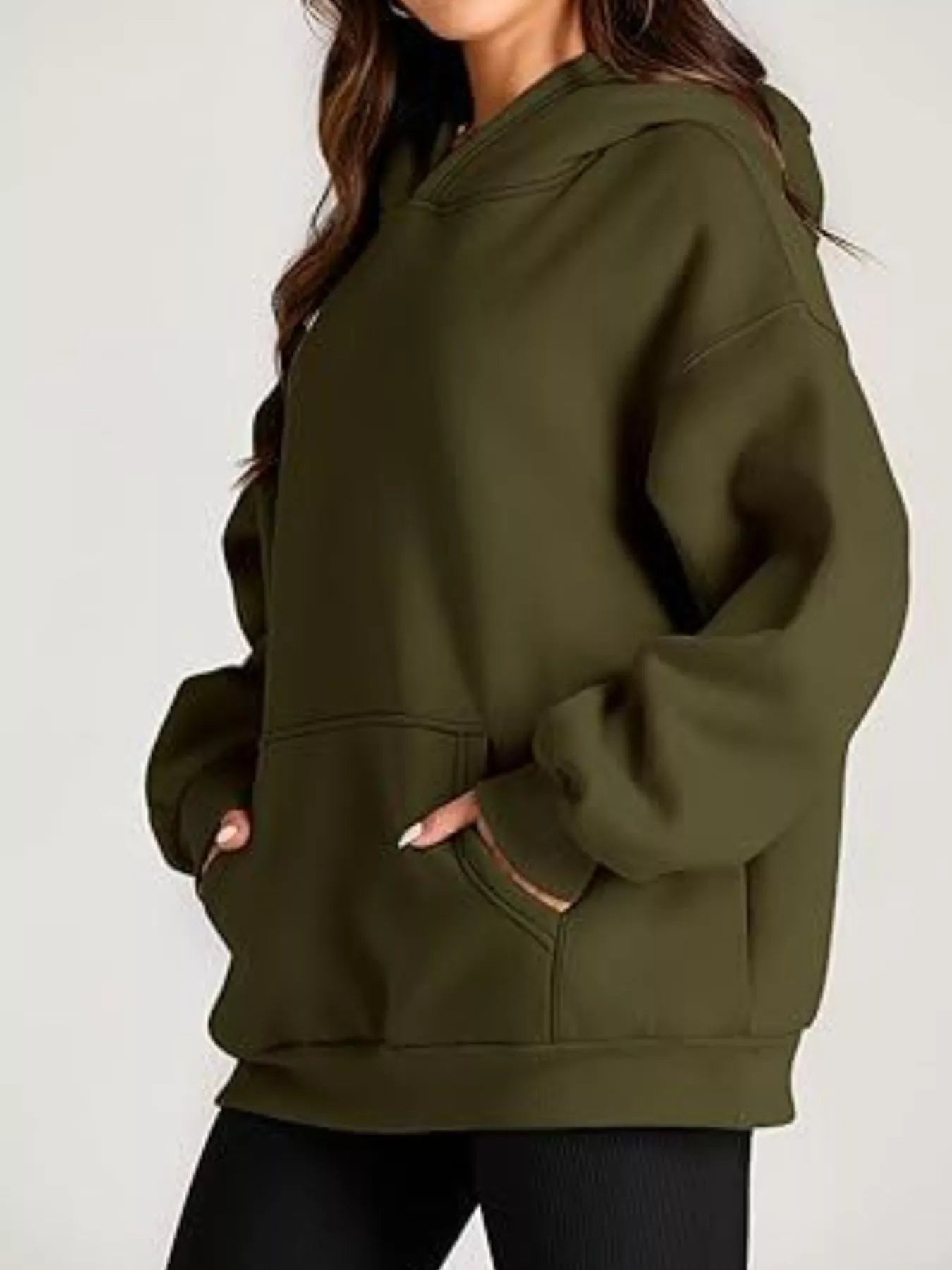 Kangaroo Pocket Long Sleeve Hoodie - Rochelle's House LLC