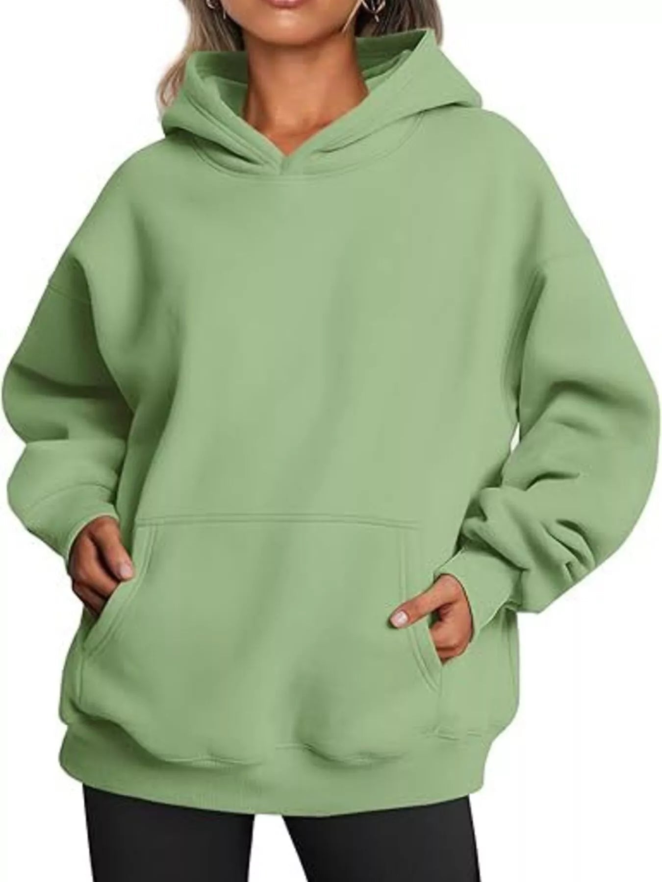 Kangaroo Pocket Long Sleeve Hoodie - Rochelle's House LLC
