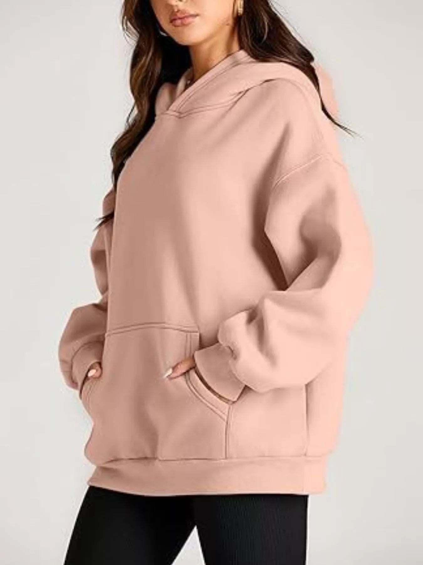 Kangaroo Pocket Long Sleeve Hoodie - Rochelle's House LLC