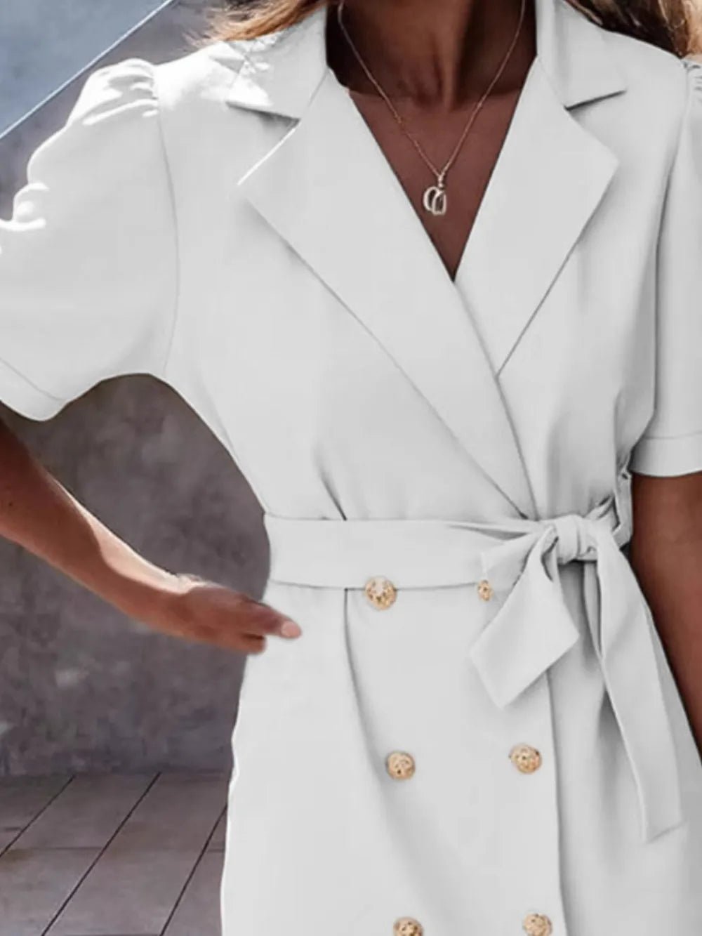 Lifestyle image of product styled for a chic daytime look