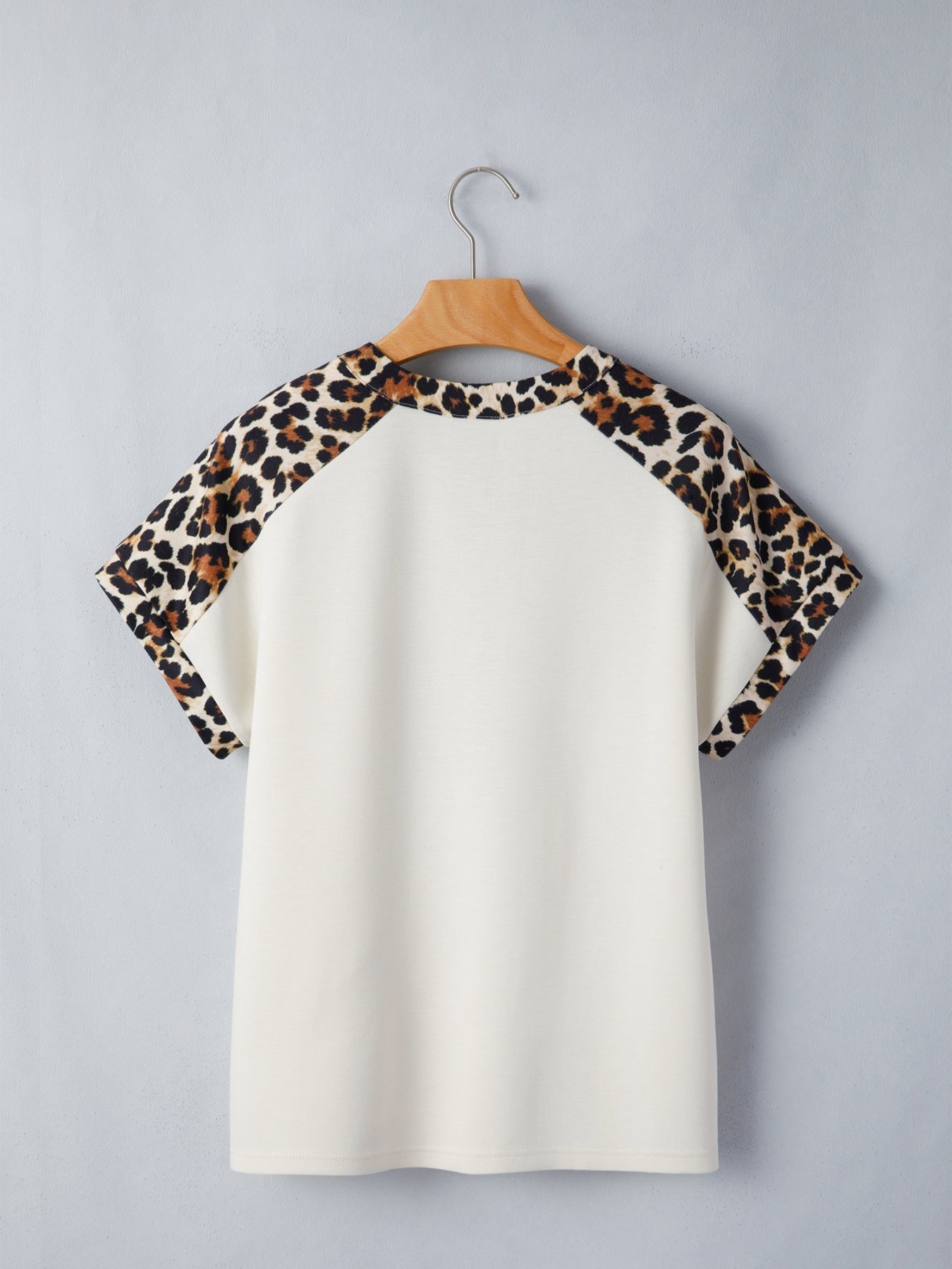 Leopard Print Raglan Sleeve Blouse - Rochelle's House LLC