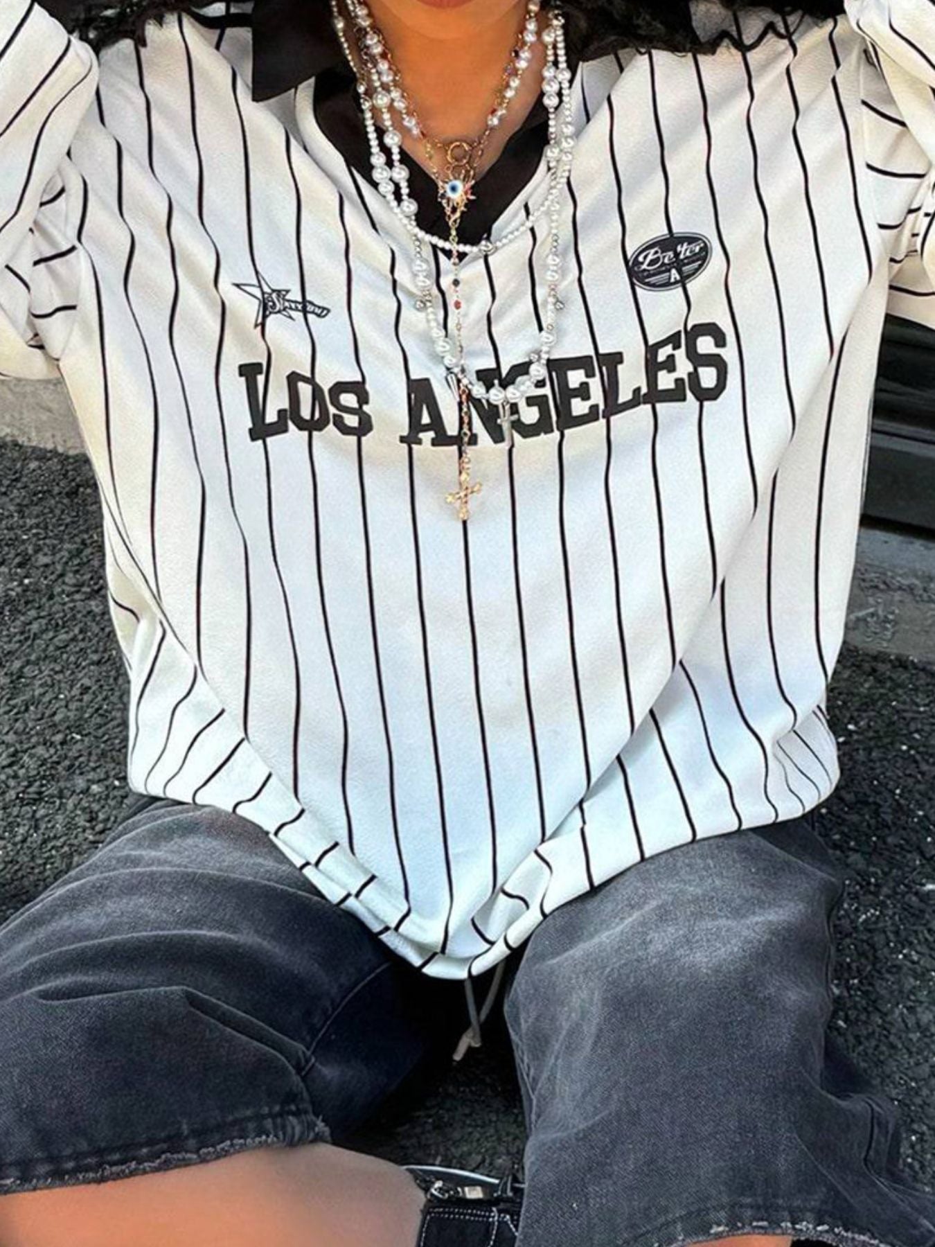 Los Angeles Striped Long Sleeve Top - Rochelle's House LLC