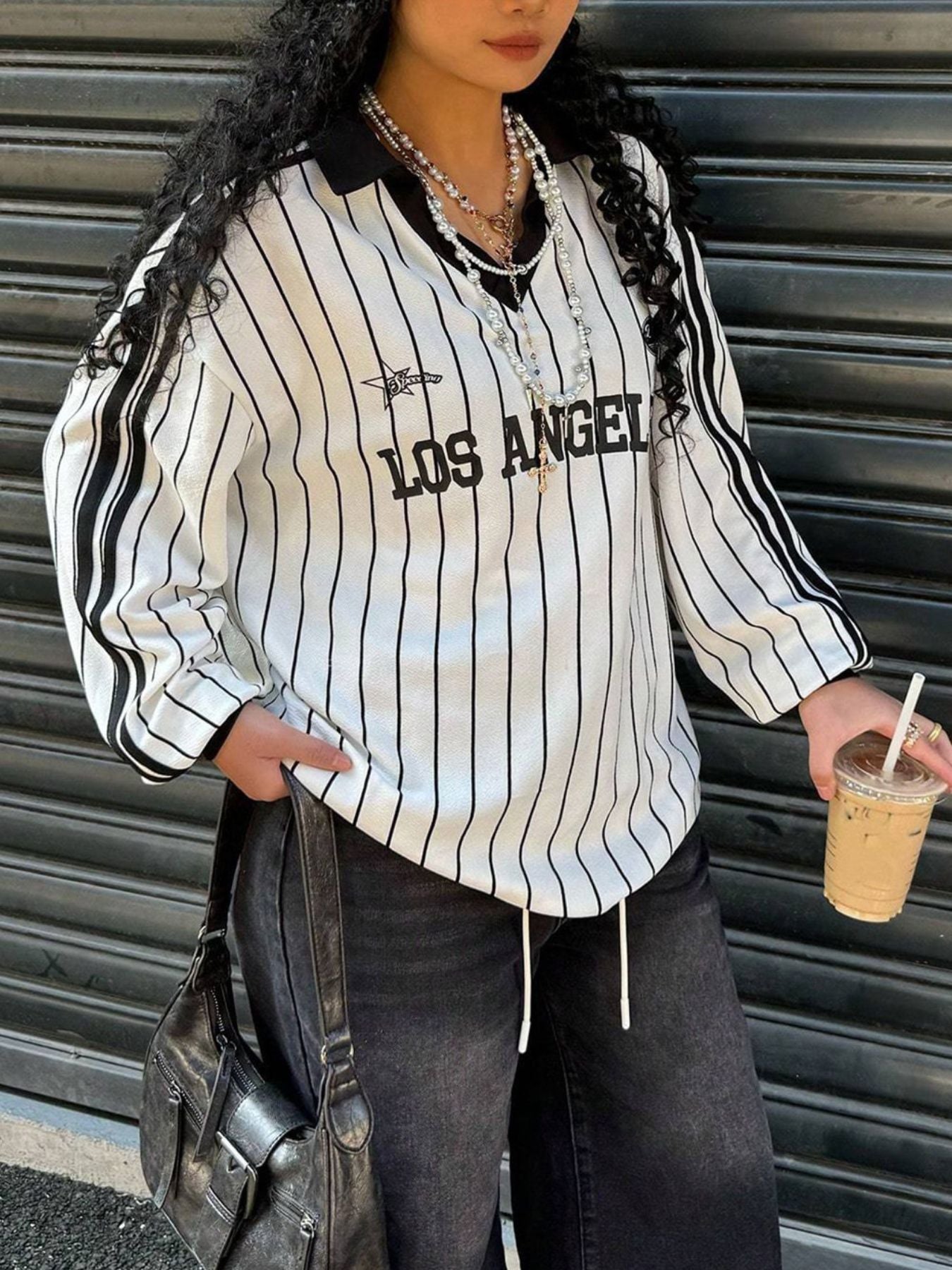 Los Angeles Striped Long Sleeve Top - Rochelle's House LLC