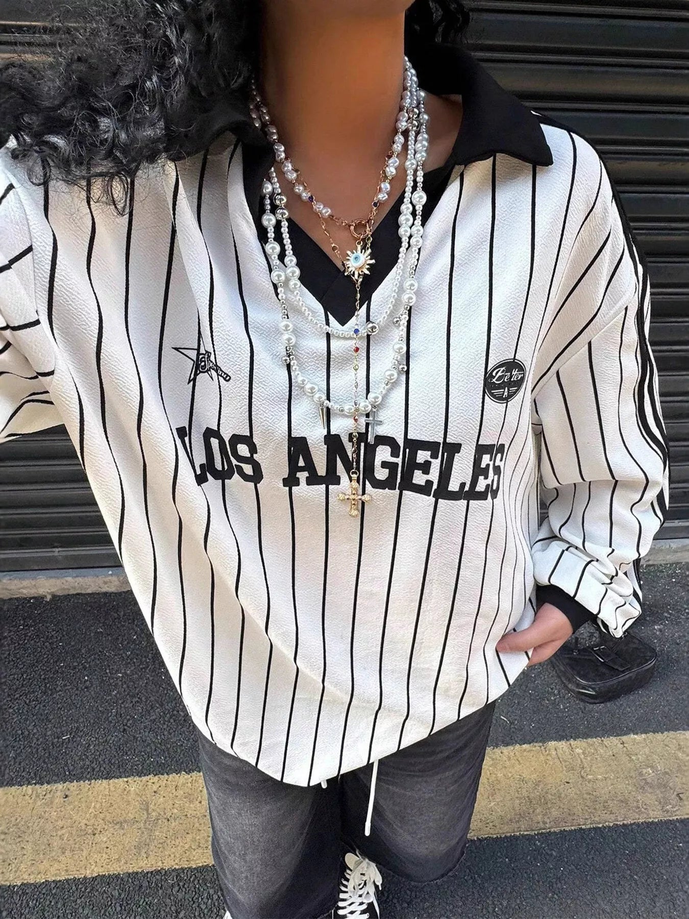 Los Angeles Striped Long Sleeve Top - Rochelle's House LLC