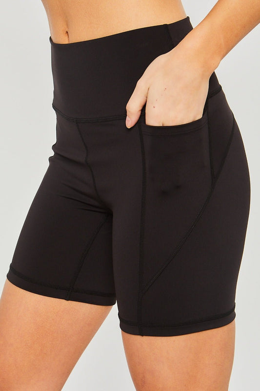 Love Tree High Waist Seam Detail Active Shorts - Rochelle's House LLC