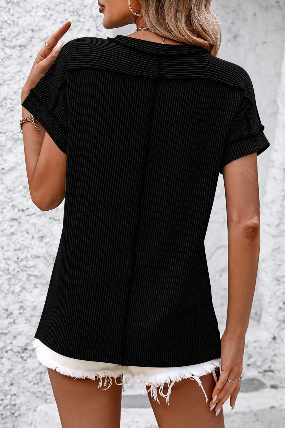 Lifestyle image of product styled for a chic daytime look
