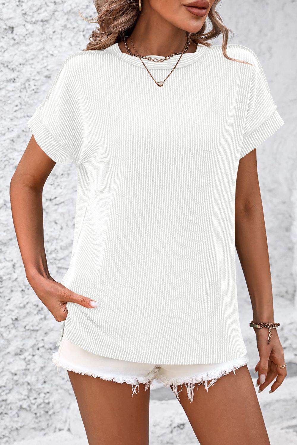 Lifestyle image of product styled for a chic daytime look
