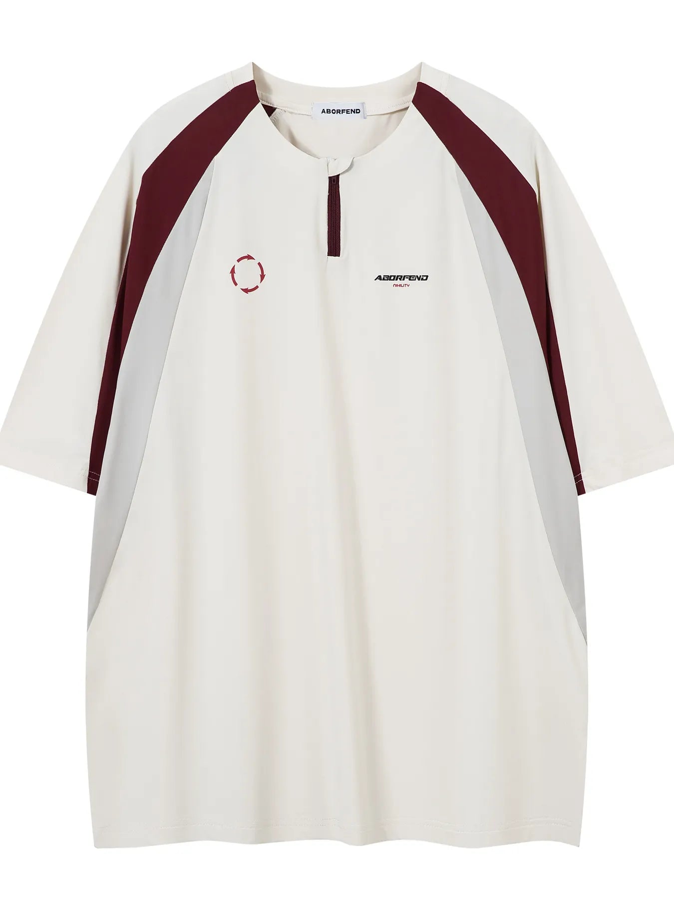 Front view of Men's Contrast Short Sleeve T-Shirt in Apricot showing neckline and sleeve details