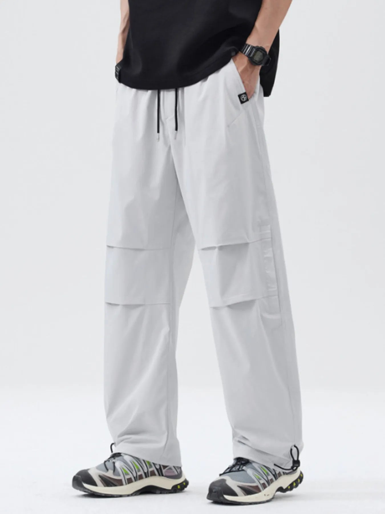 Side view of product highlighting flattering shape and movement