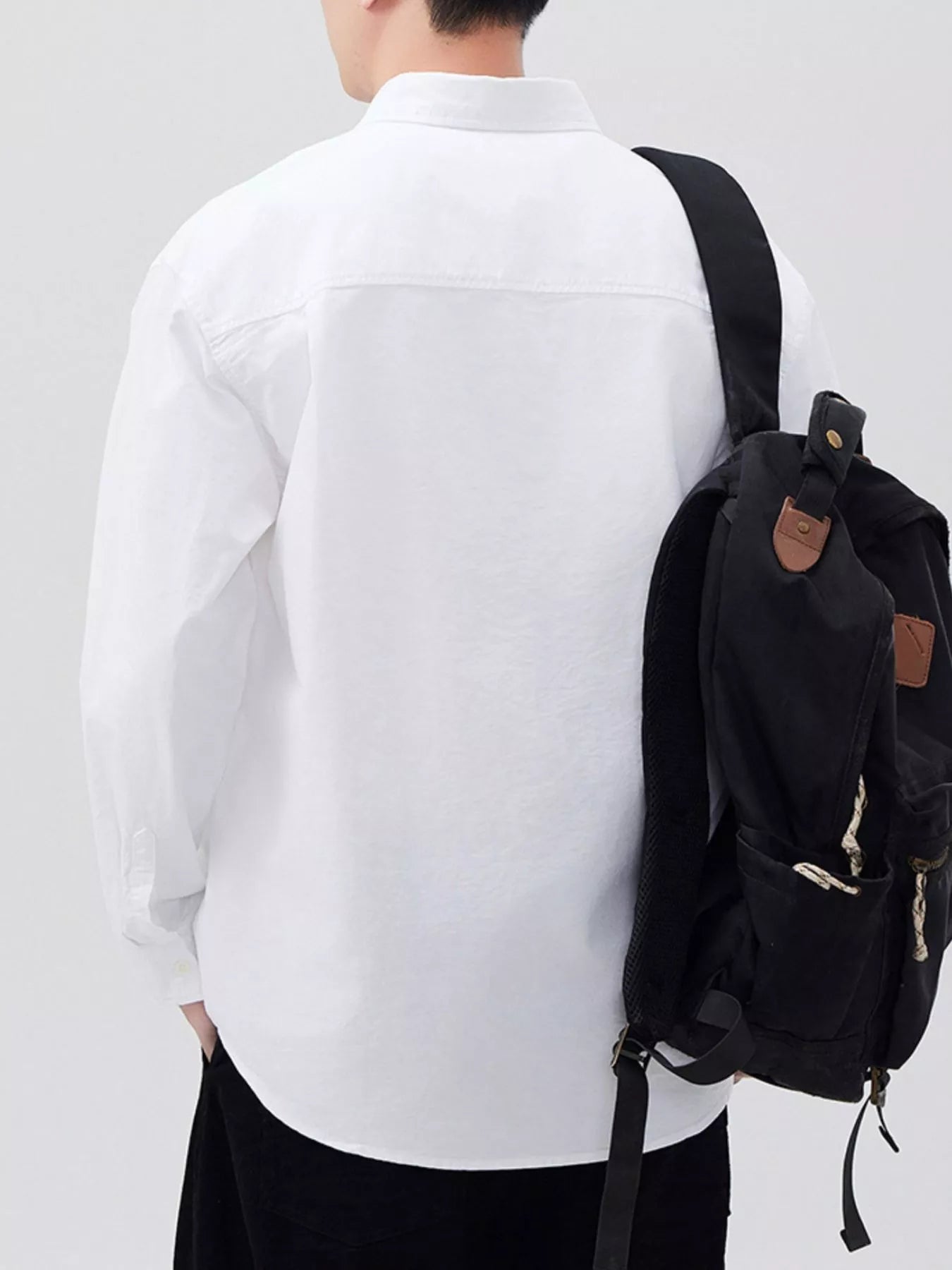 Back view of product with easy, flowy drape