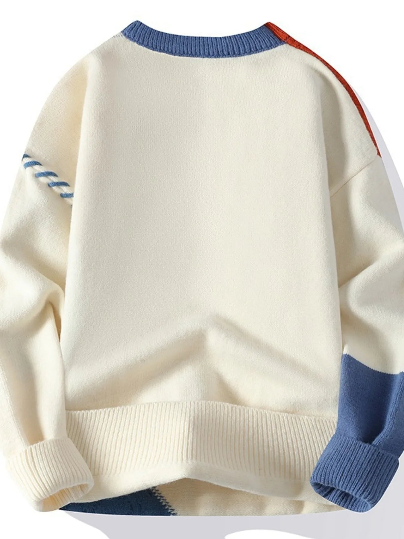 Men's Plus Size Color Block Cable Knit Sweater - Rochelle's House LLC