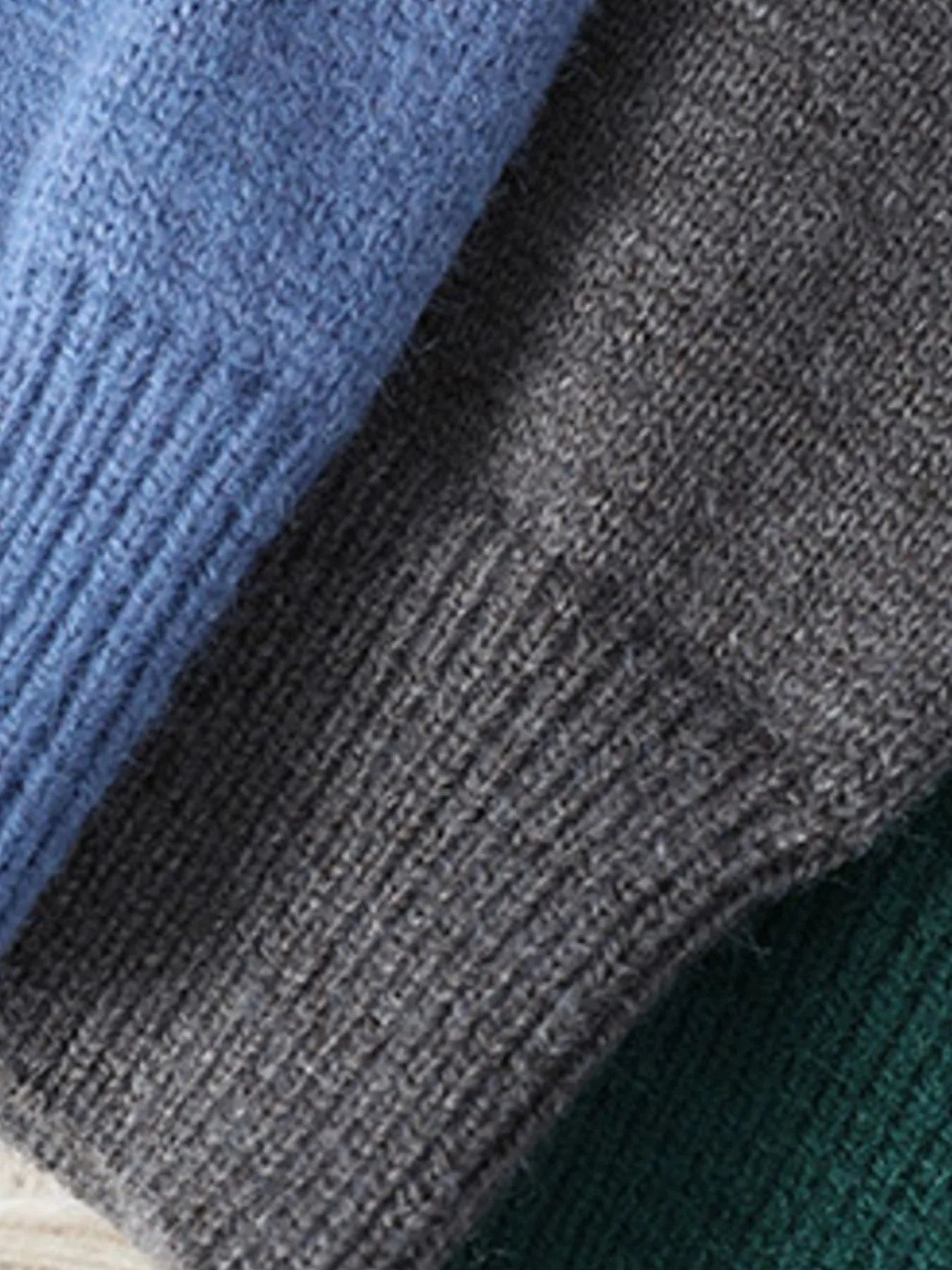 Men's Plus Size Color Block Cable Knit Sweater - Rochelle's House LLC