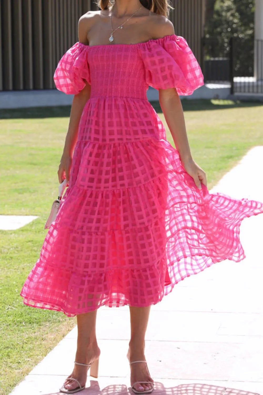 Lifestyle image of product styled for a chic daytime look